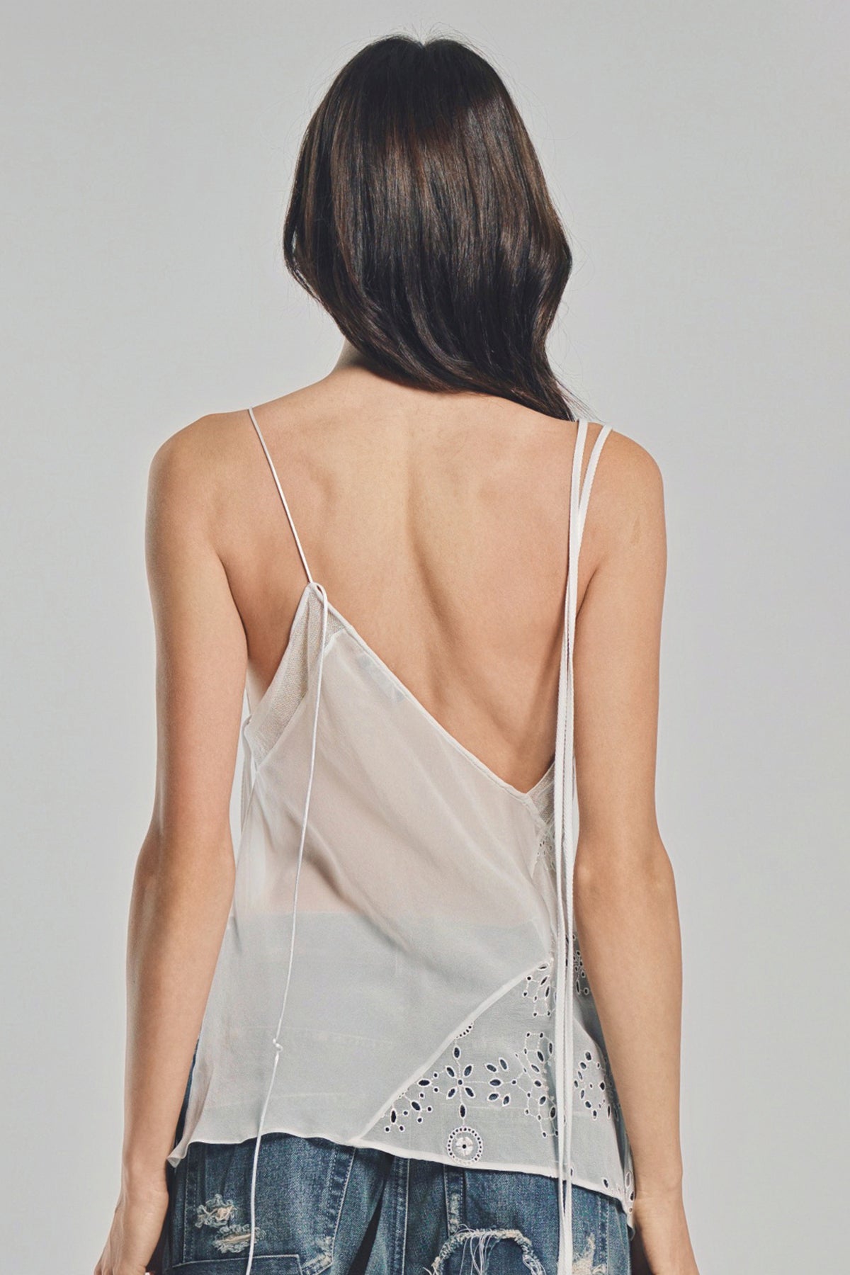 ANN DEMEULEMEESTER | VEPA RAMAGE JACQUARD SLIP TOP