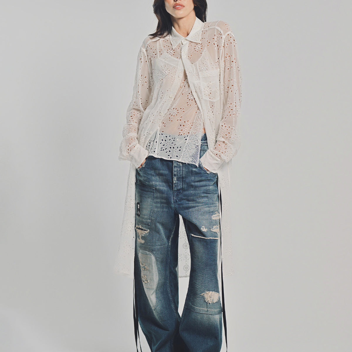 ANN DEMEULEMEESTER | GABI RELAXED LONG SLEEVE SHIRT