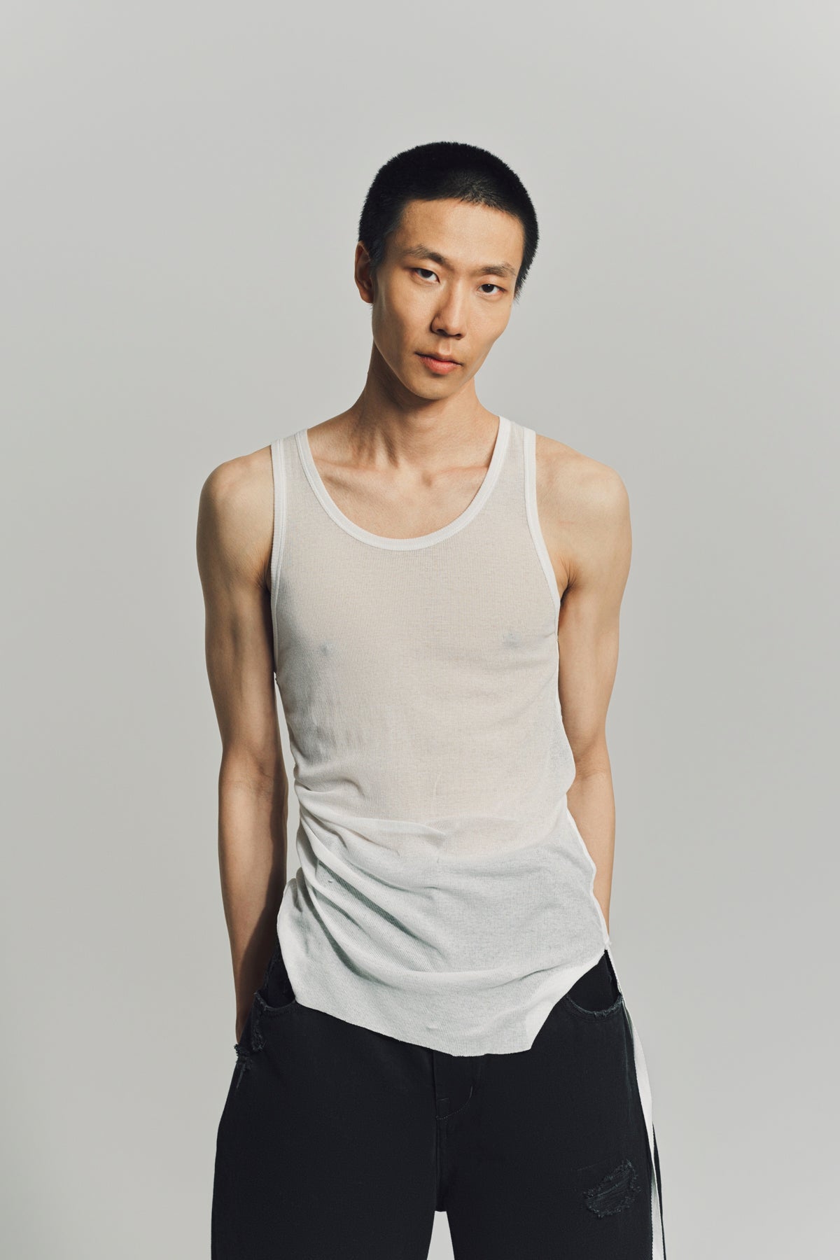 ANN DEMEULEMEESTER | BORIS WRINLKED CROPPED TANK