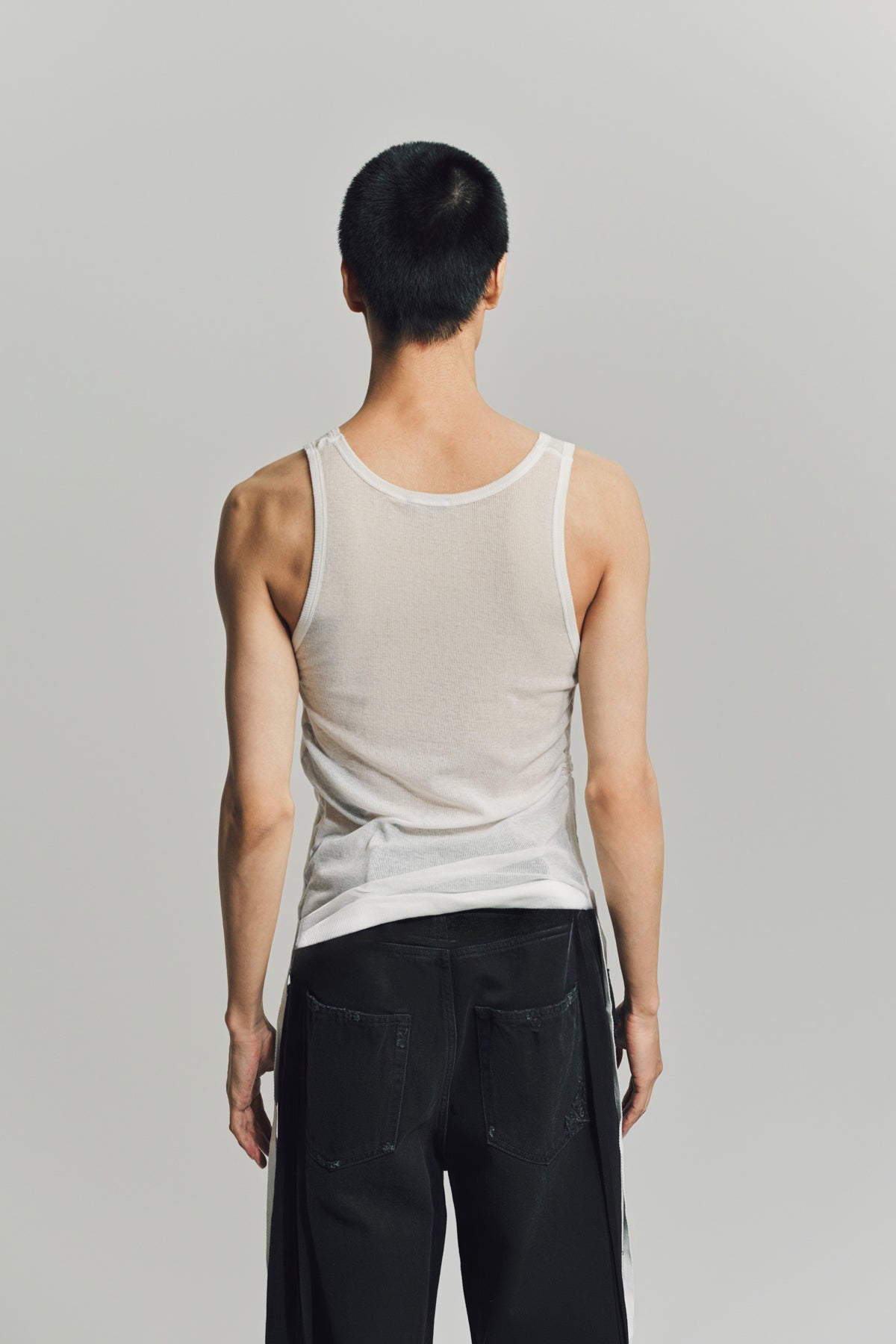 ANN DEMEULEMEESTER | BORIS WRINLKED CROPPED TANK - MAXFIELD LA