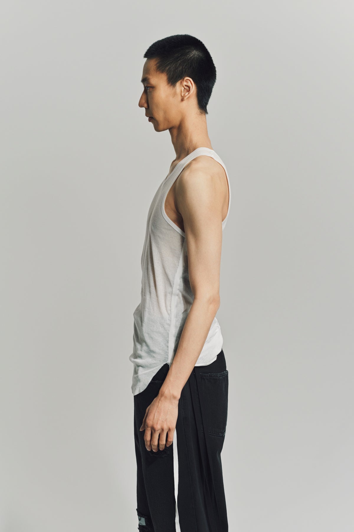 ANN DEMEULEMEESTER | BORIS WRINLKED CROPPED TANK - MAXFIELD LA