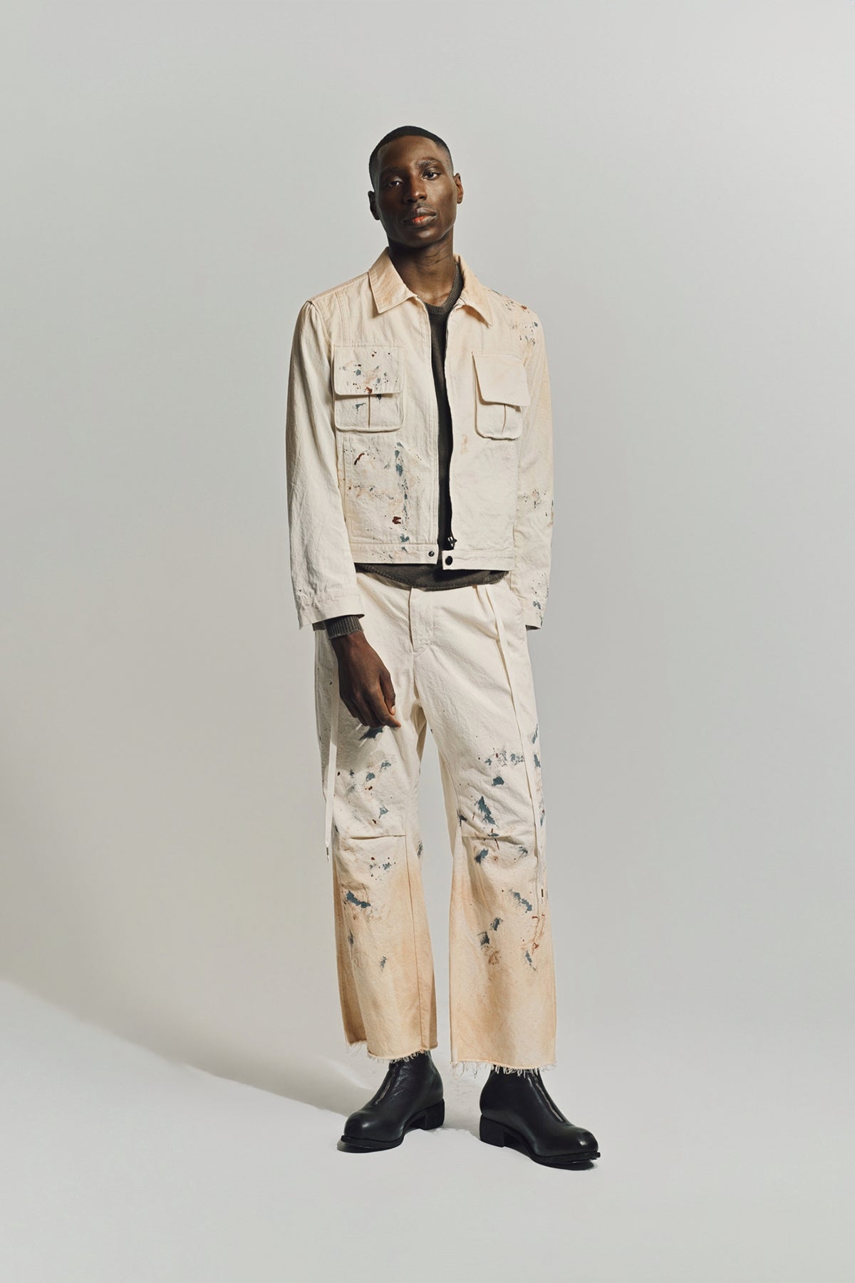 INDIVIDUAL SENTIMENTS | HAND PAINTED ZIP UP BLOUSON