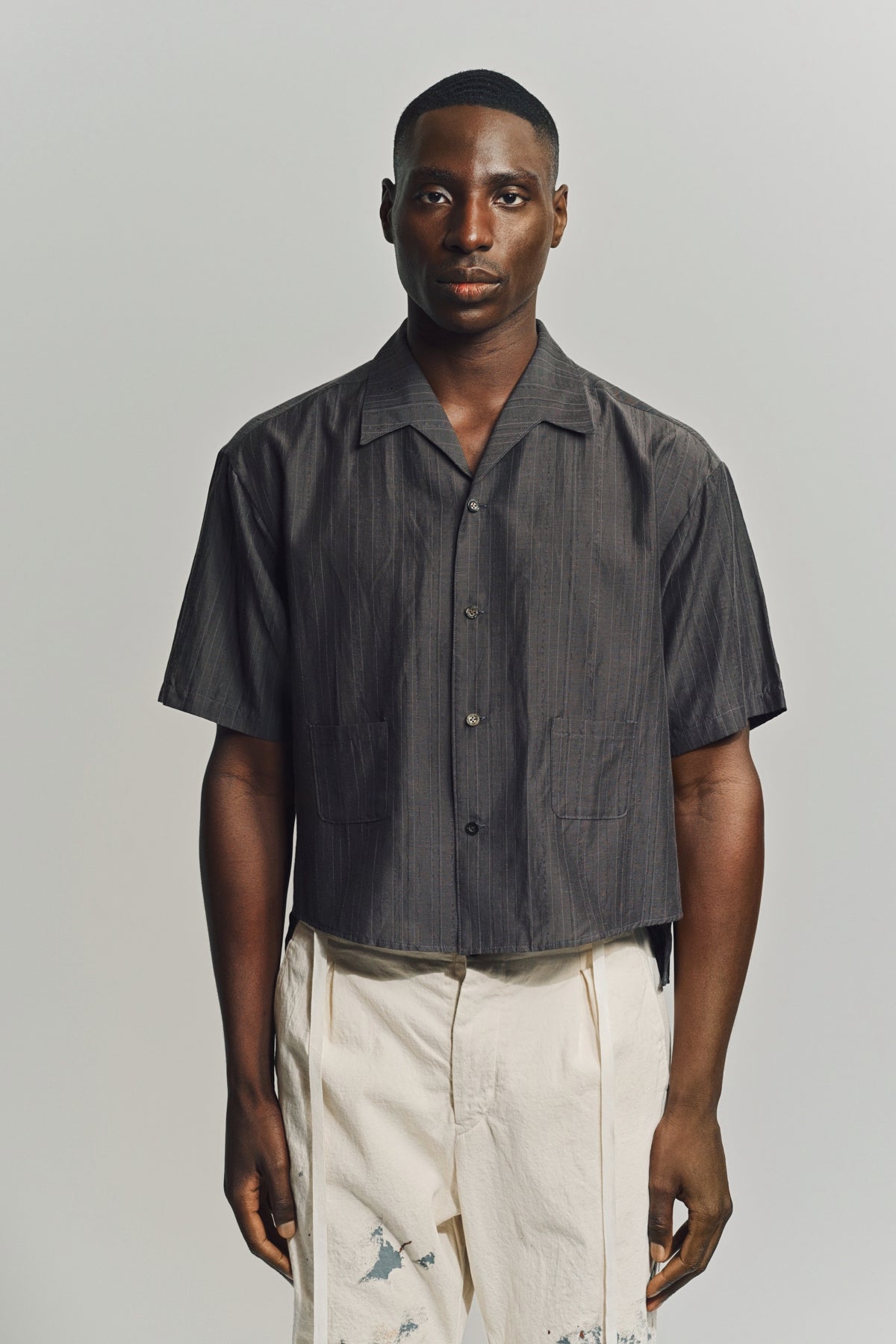 INDIVIDUAL SENTIMENTS | OPEN COLLAR SHORT SLEEVE SHIRT