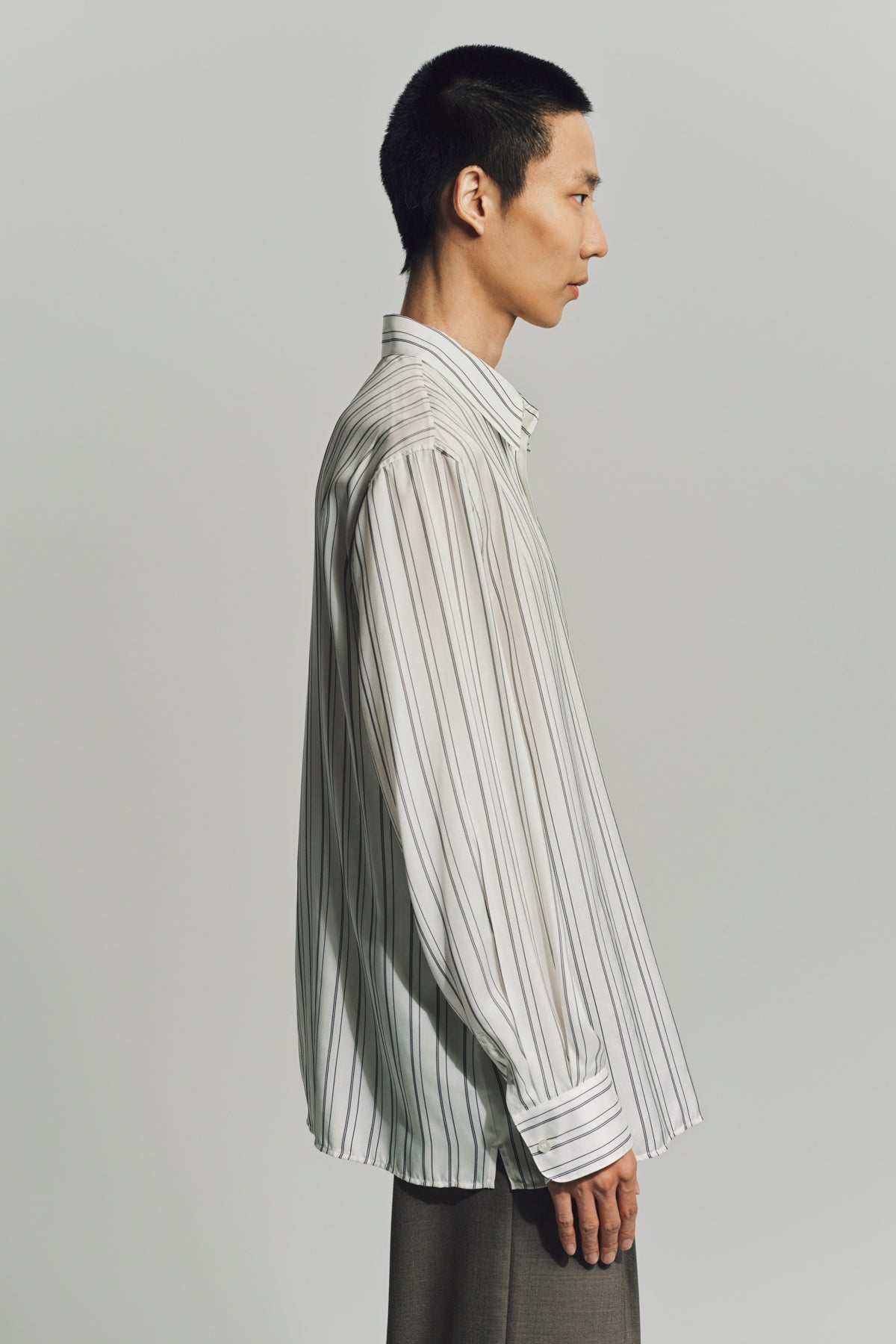 SAINT LAURENT | SHIRT IN STRIPED SILK