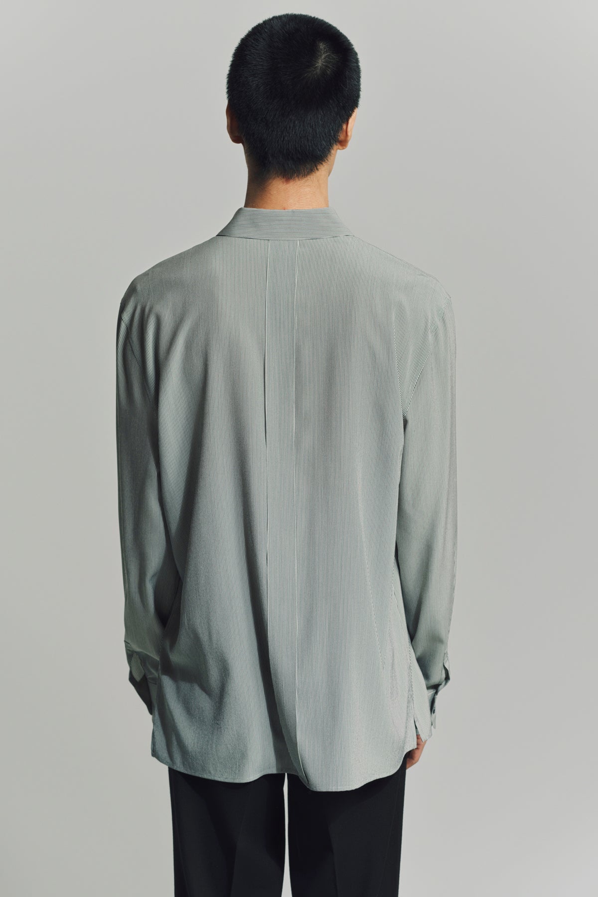 SAINT LAURENT | SHIRT IN STRIPED SILK - MAXFIELD LA