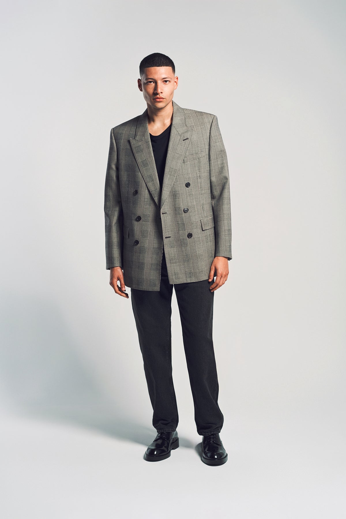 SAINT LAURENT | YVES JACKET IN PRINCE OF WALES WOOL