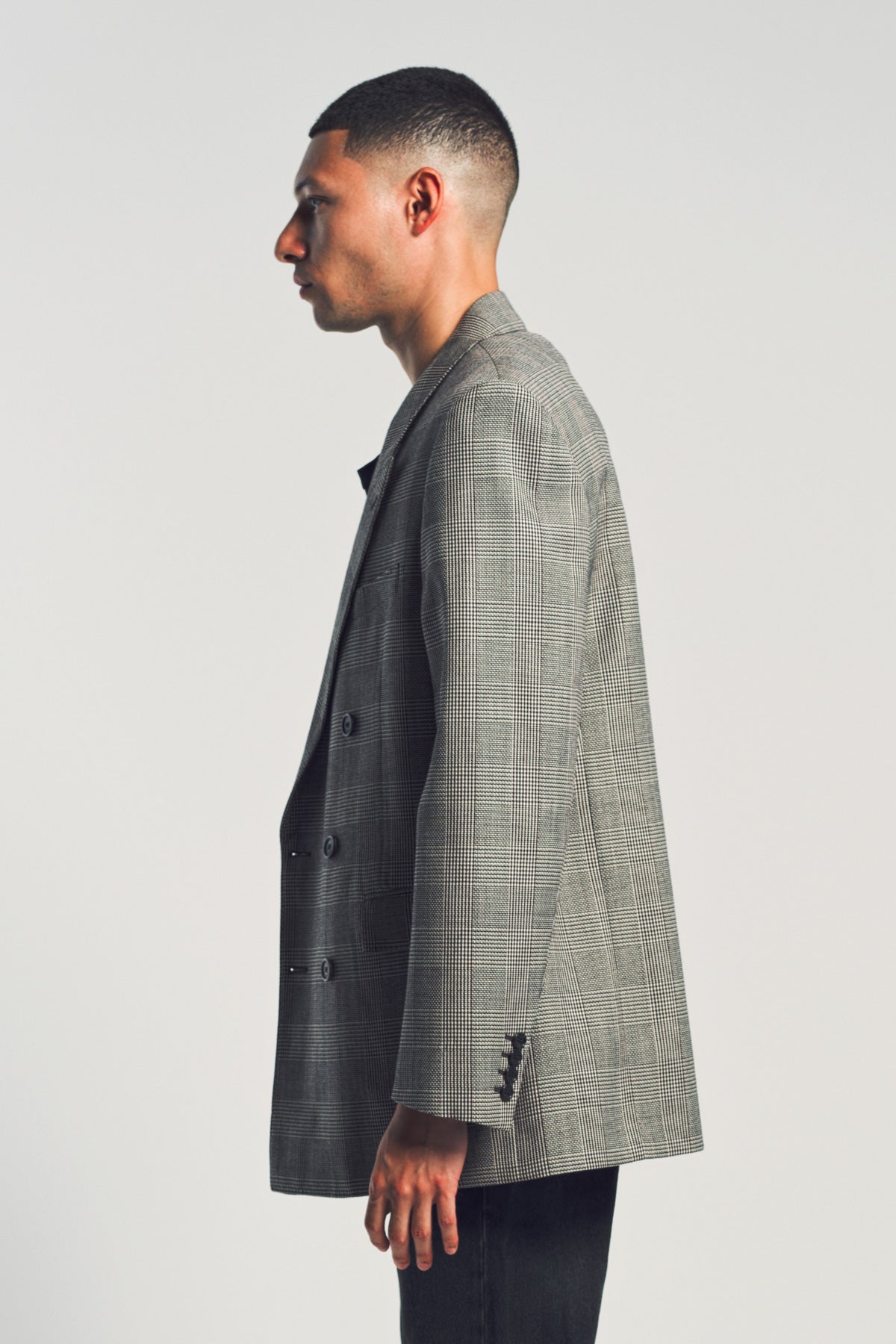 SAINT LAURENT | YVES JACKET IN PRINCE OF WALES WOOL