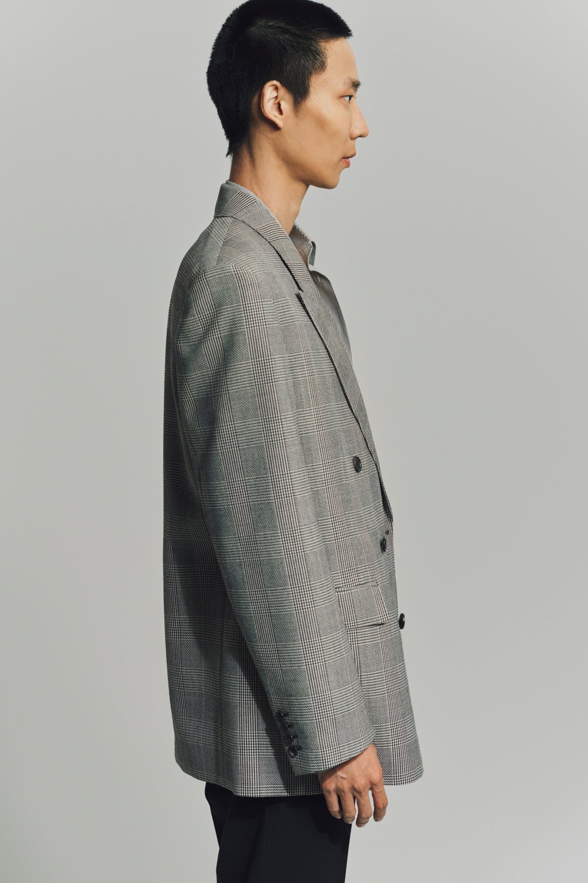 SAINT LAURENT | YVES JACKET IN PRINCE OF WALES WOOL