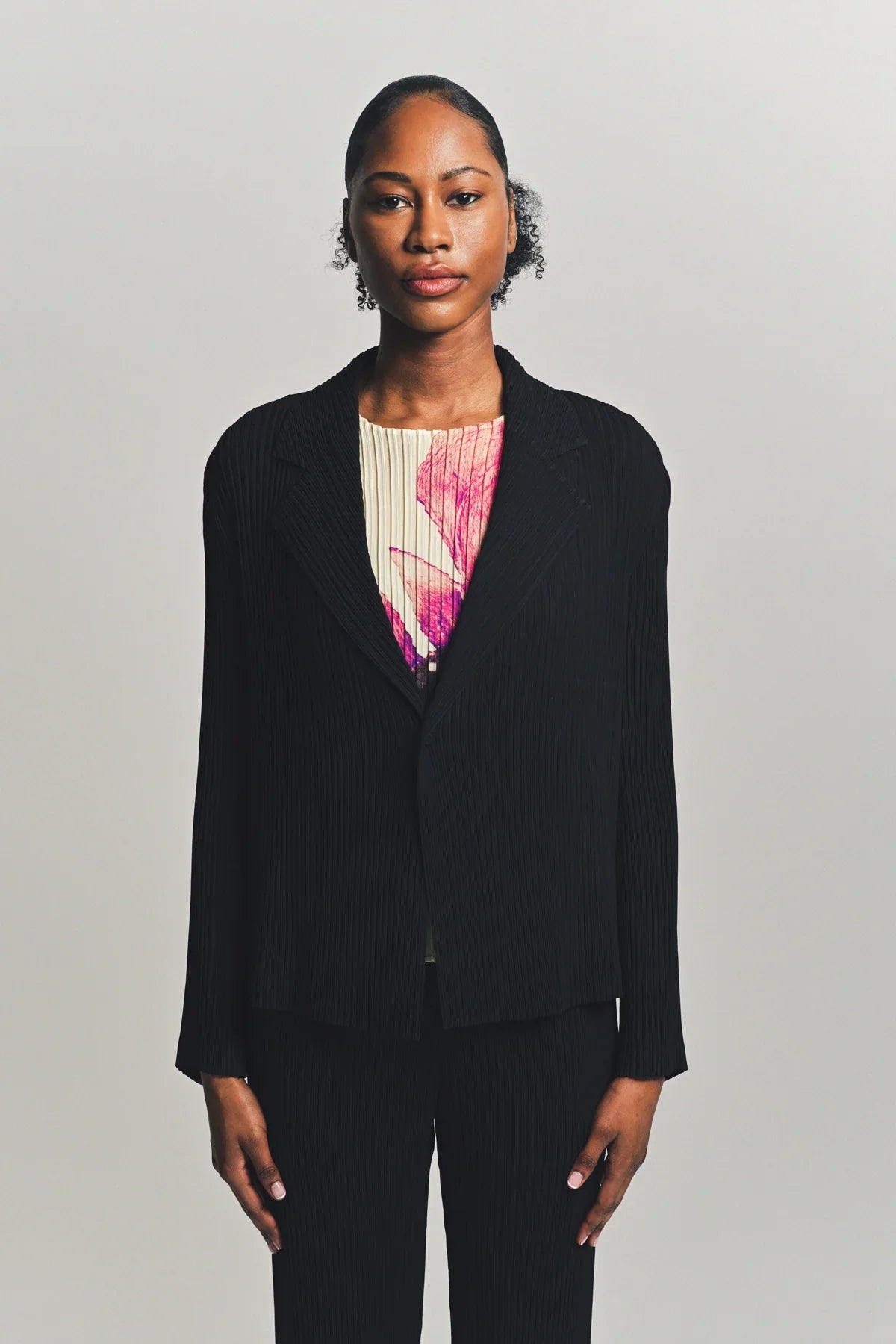 ISSEY MIYAKE | HATCHING PLEATED JACKET