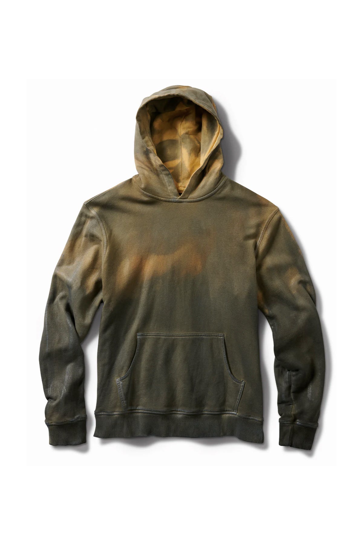 SCHAEFFER'S GARMENT HOTEL | AGED OVERSIZED OIL STAINED LEATHERIZED HOODIE - MAXFIELD LA