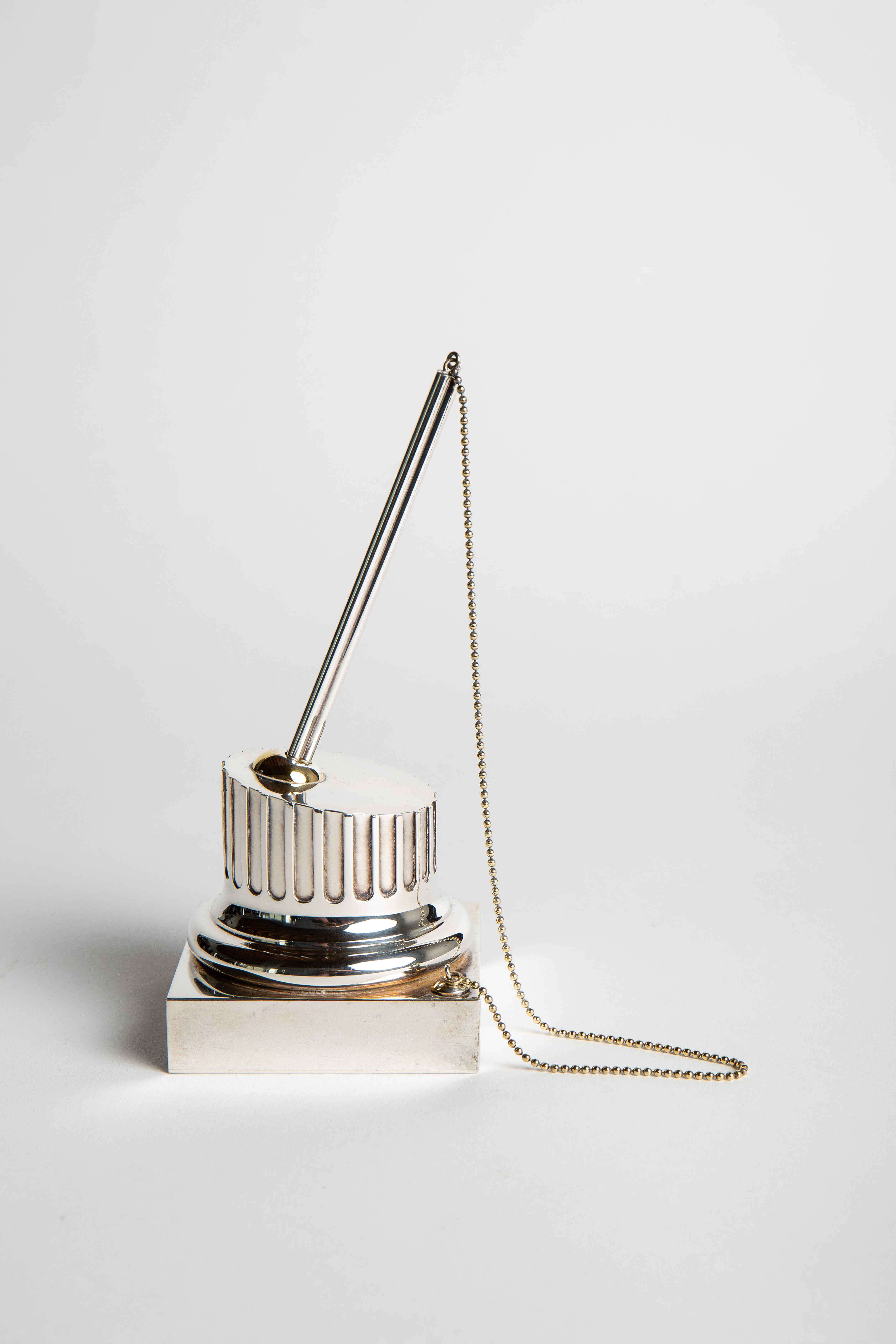 BULGARI | 1980 STERLING SILVER PEN HOLDER WITH ATTACHED PEN