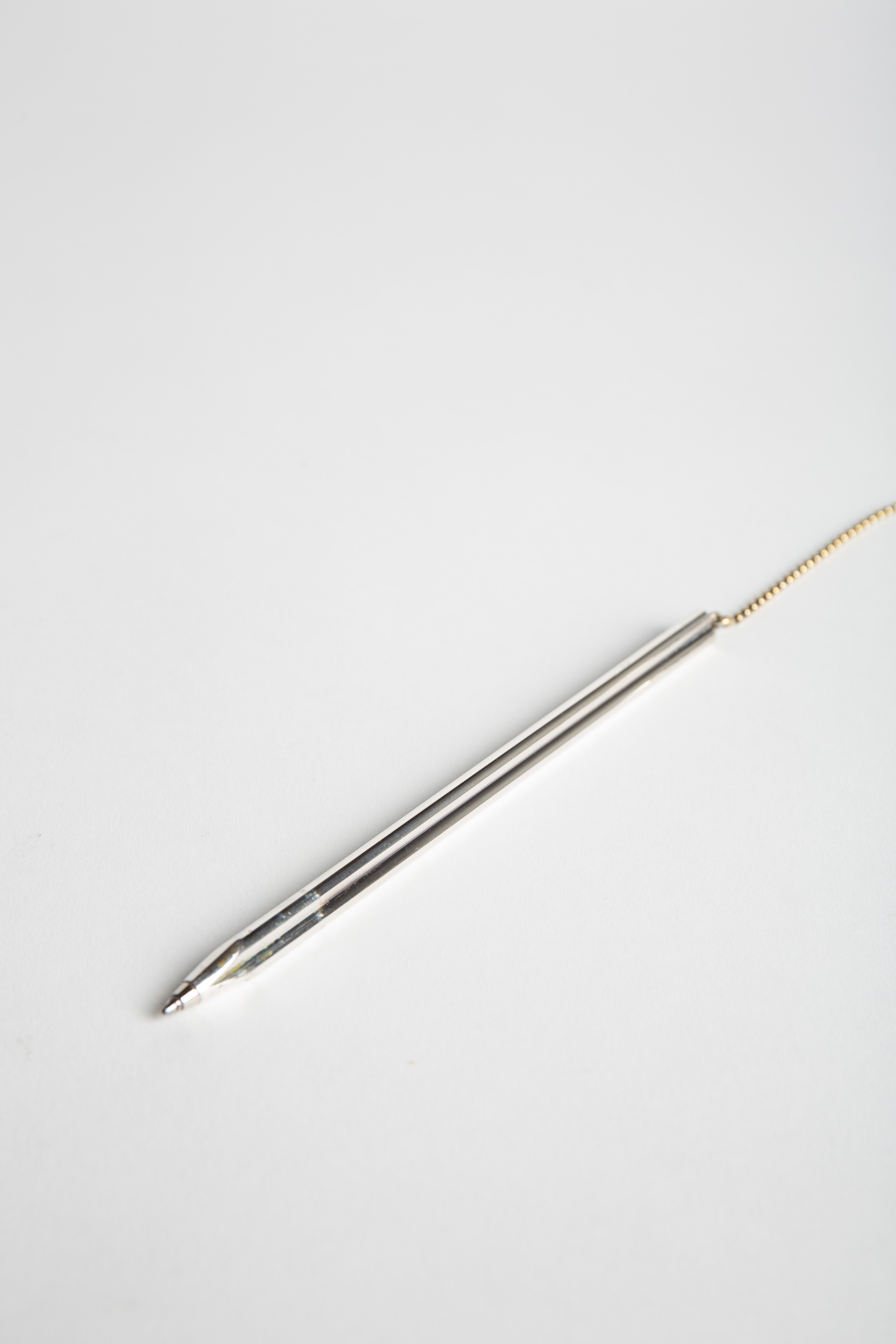 BULGARI | 1980 STERLING SILVER PEN HOLDER WITH ATTACHED PEN