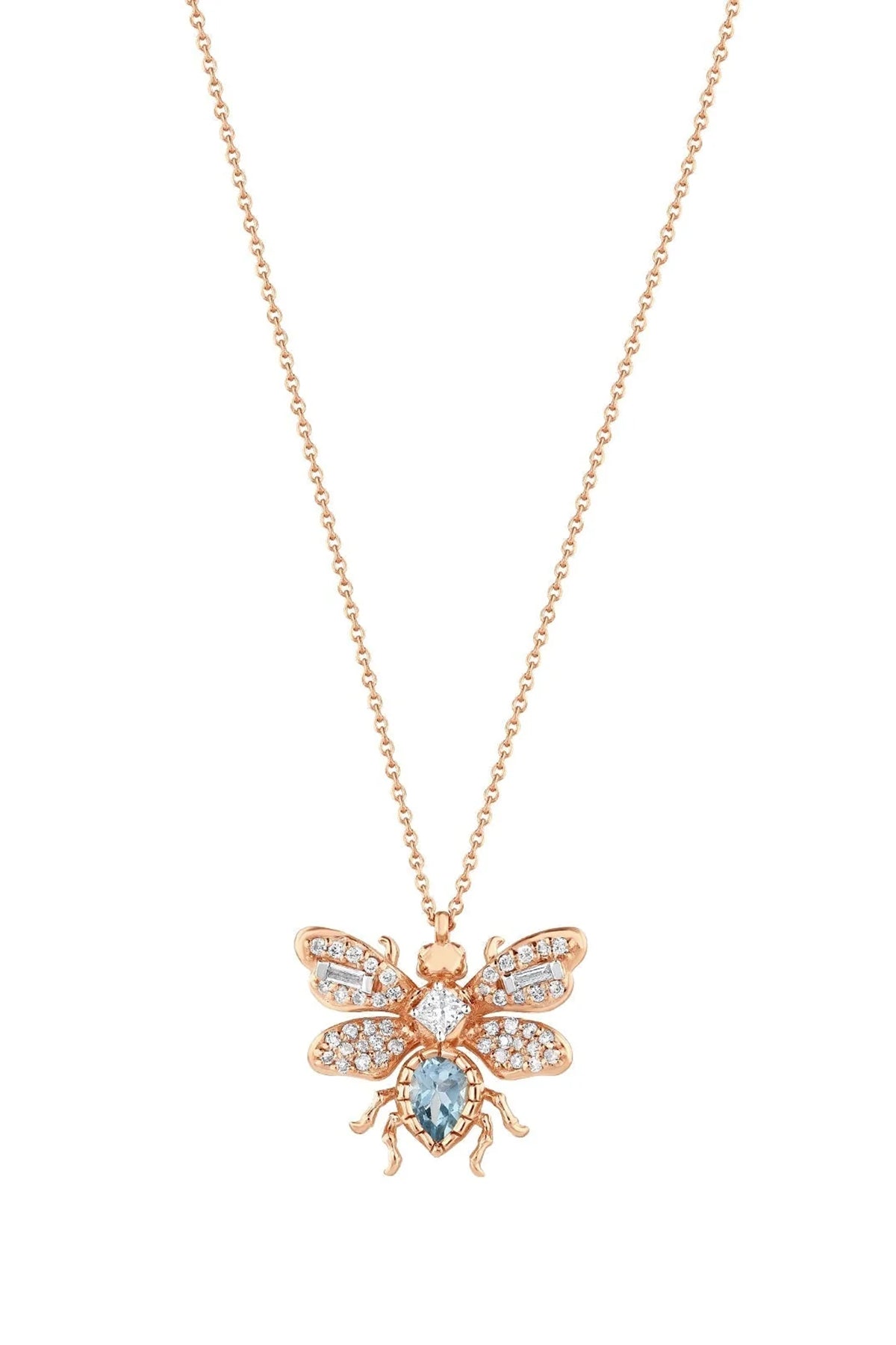 BEE GODDESS | QUEEN BEE BON BON BLUE TOPAZ NECKLACE - MAXFIELD LA