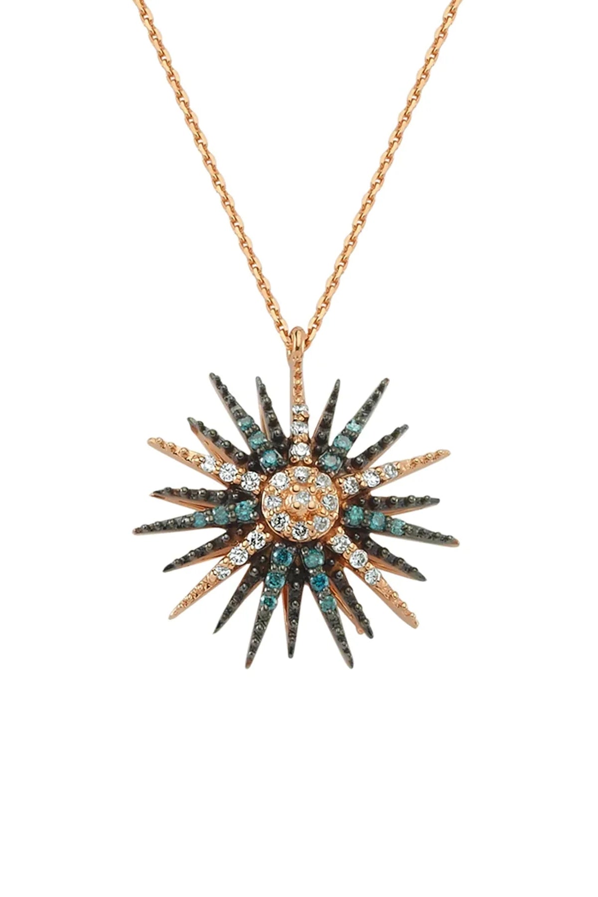 BEE GODDESS | 14KRG JARDIN STAR .06BLU D NKLC - MAXFIELD LA