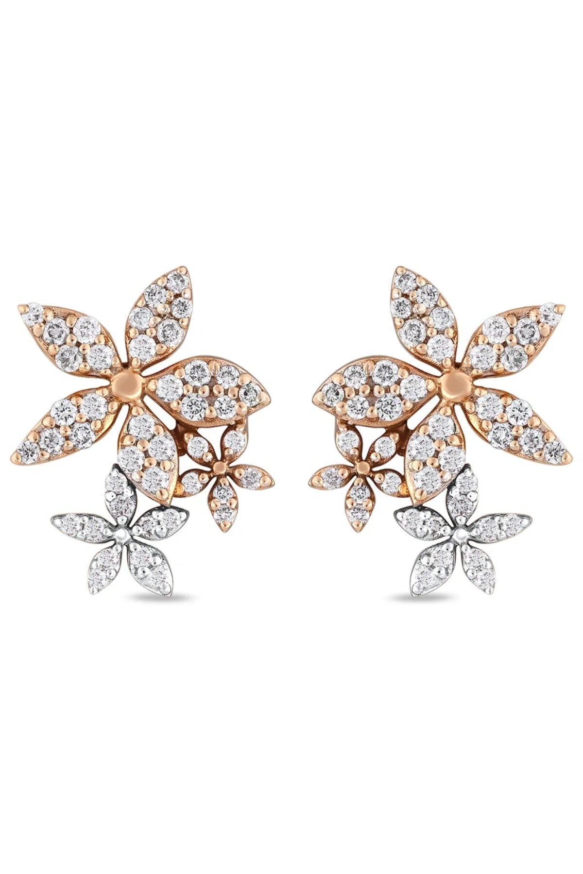 BEE GODDESS | ROSE GOLD APPLE SEED DIAMOND EARRINGS - MAXFIELD LA