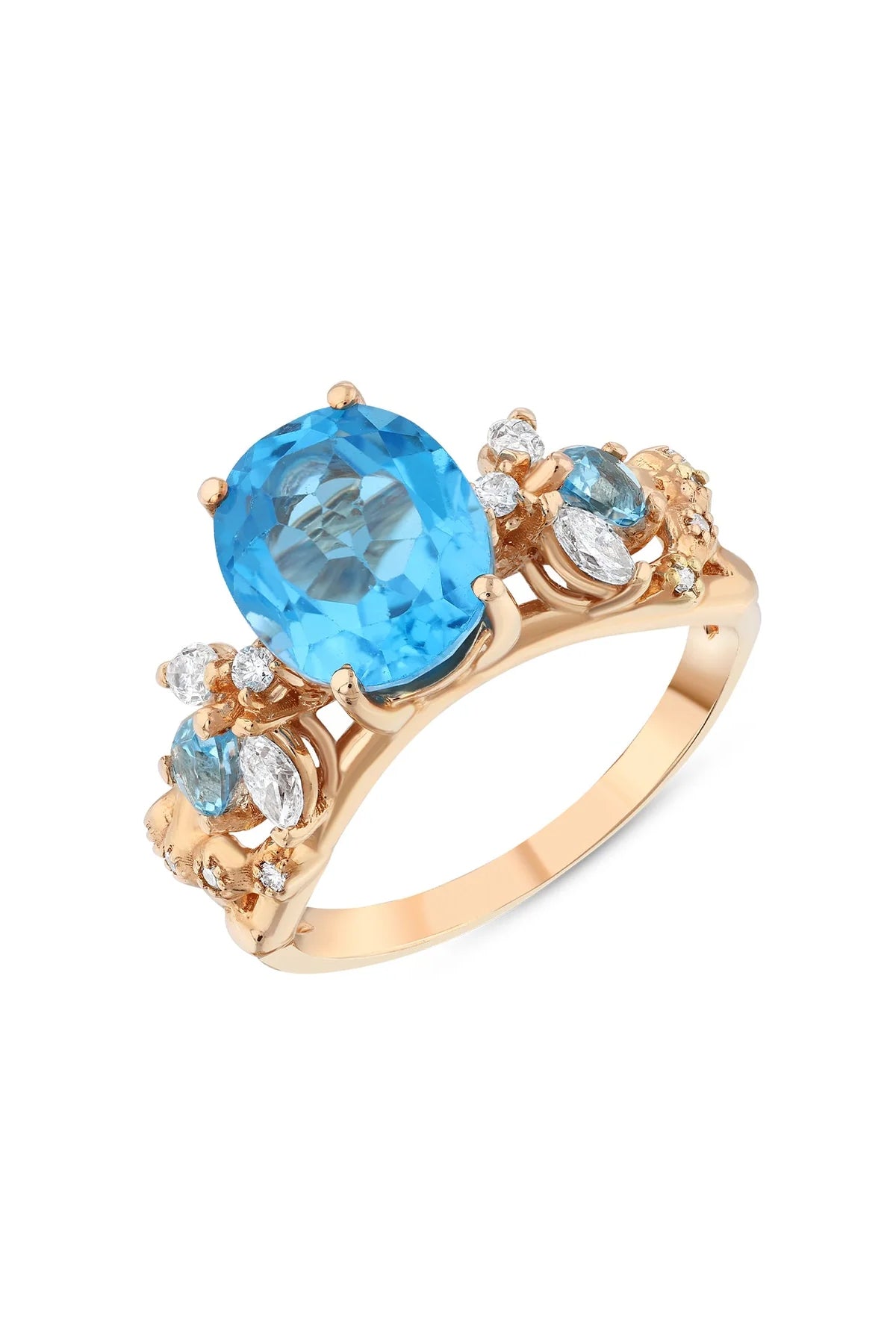 BEE GODDESS | QUEEN BEE MAYA BLUE TOPAZ RING - MAXFIELD LA
