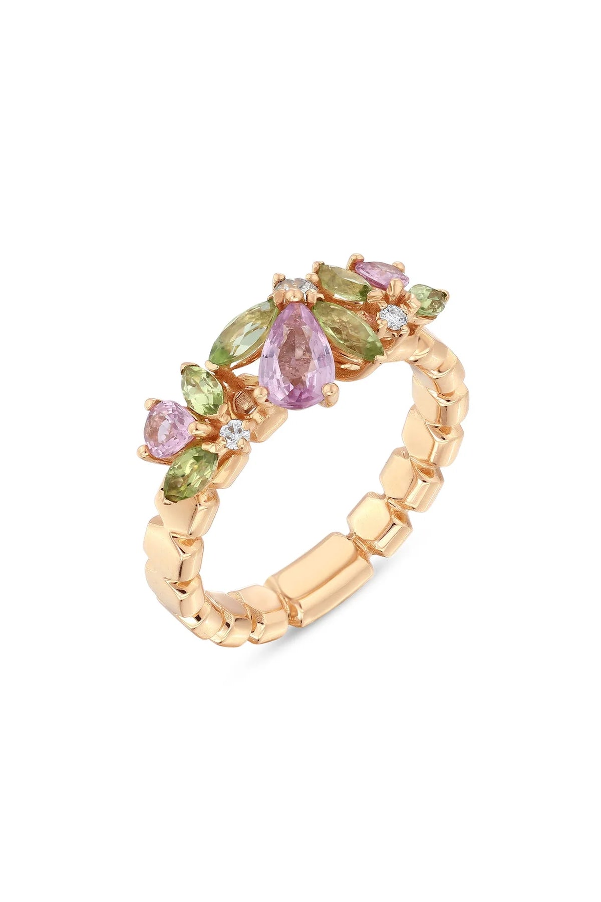 BEE GODDESS | QUEEN BEE MAYA PERIDOT SAPPHIRE RING - MAXFIELD LA