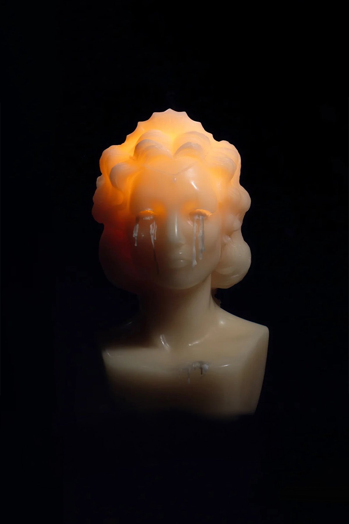 Heretic | Weeping Bust Candle in White