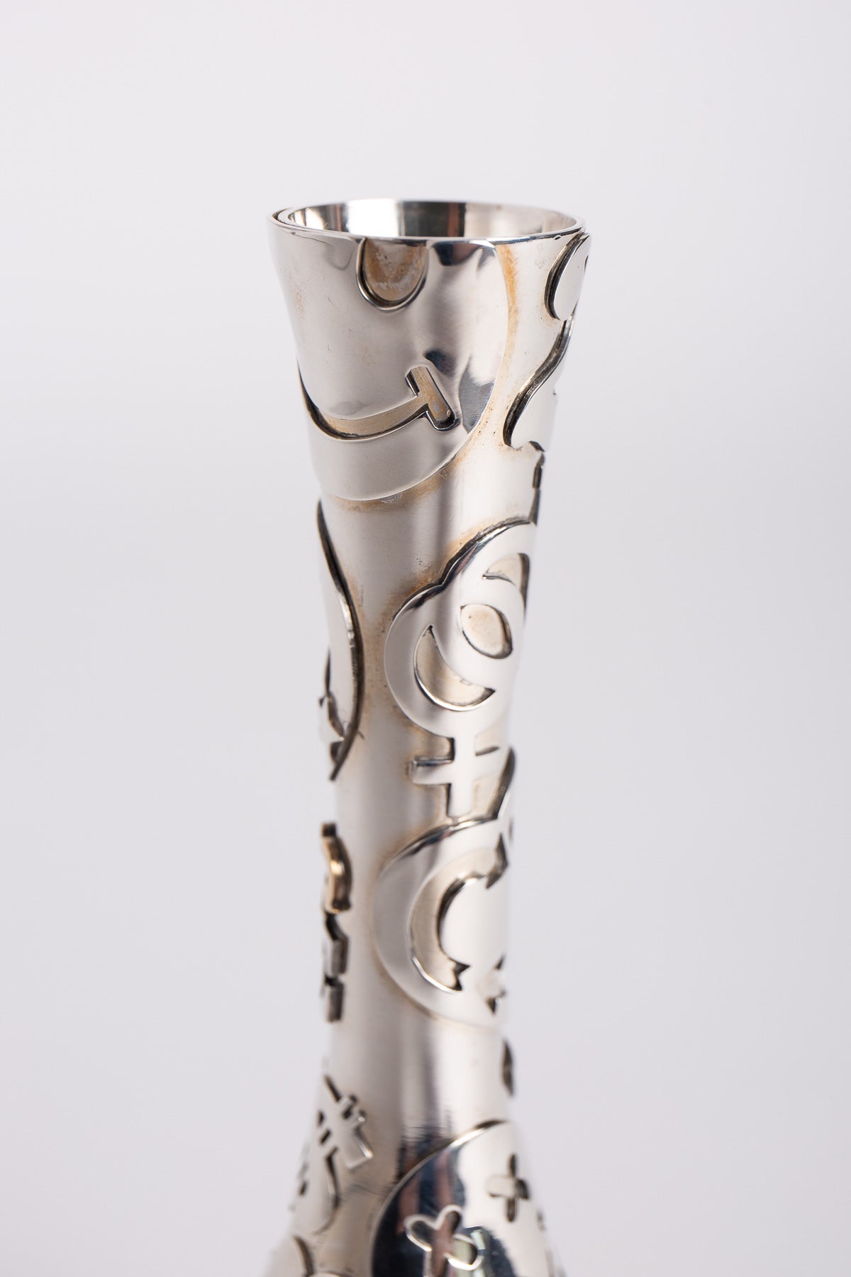 BLIND MAN TOGS | 18K YELLOW GOLD AND STERLING SILVER STICKER BOMBED VASE - MAXFIELD LA