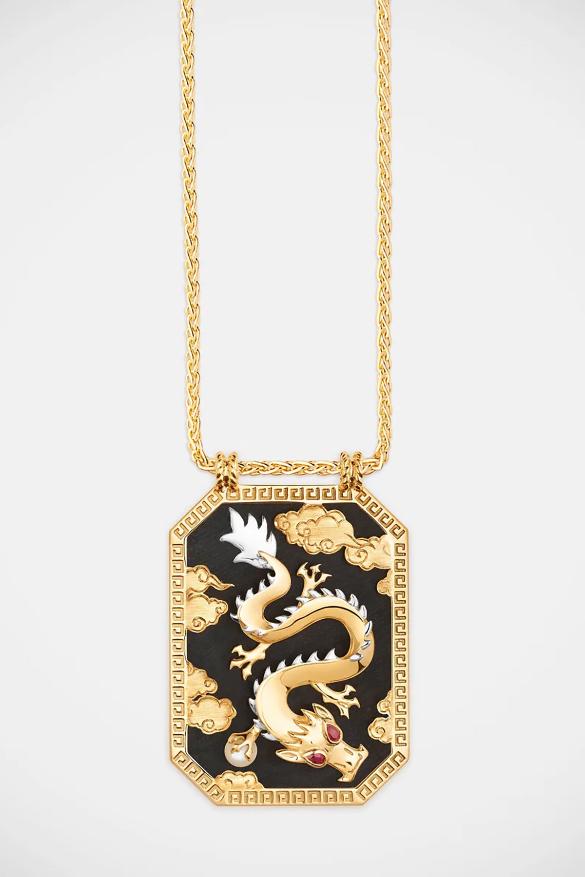 MARIE LICHTENBERG | 18K GOLD EBONY DRAGON NECKLACE - MAXFIELD LA