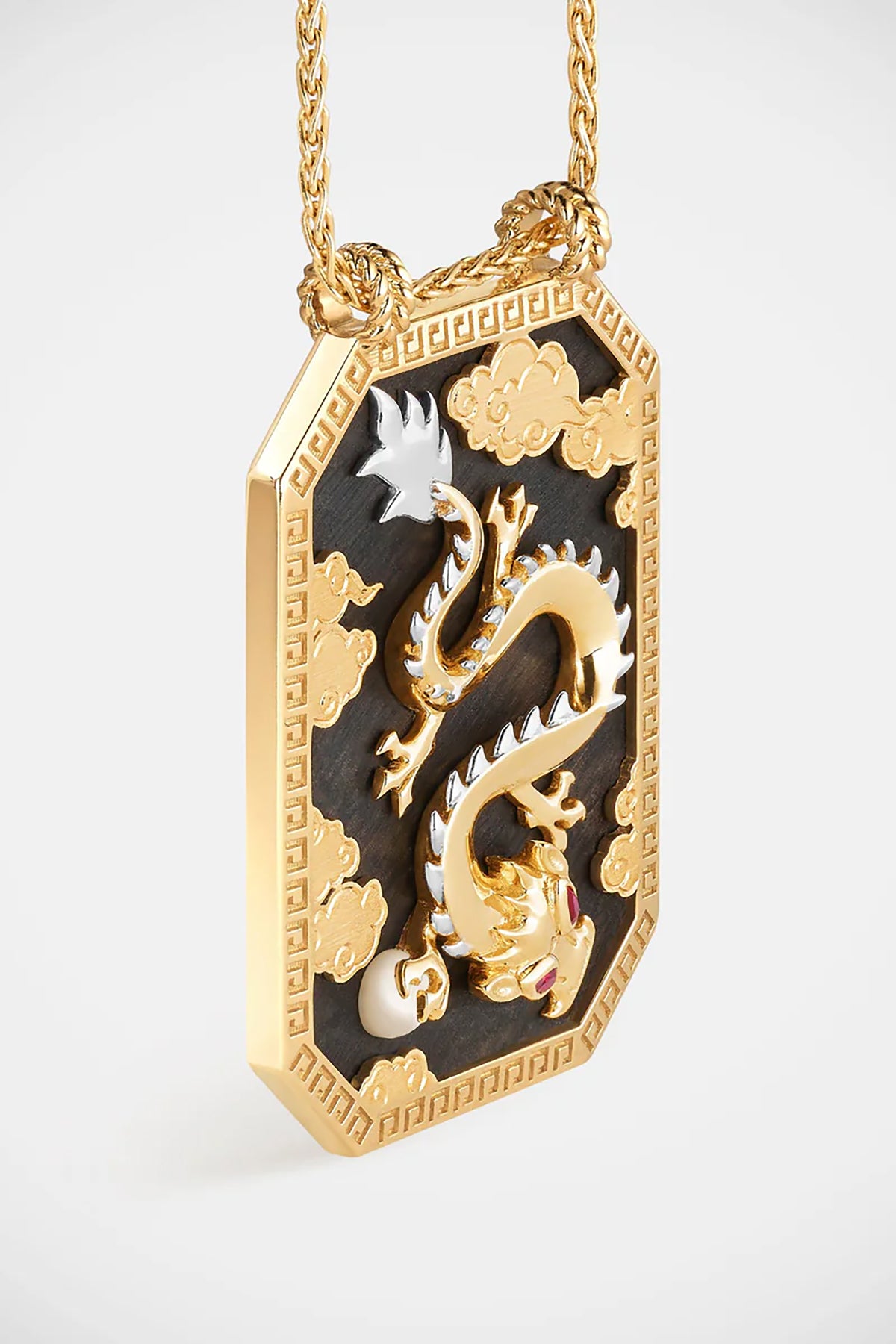 MARIE LICHTENBERG | 18K GOLD EBONY DRAGON NECKLACE - MAXFIELD LA