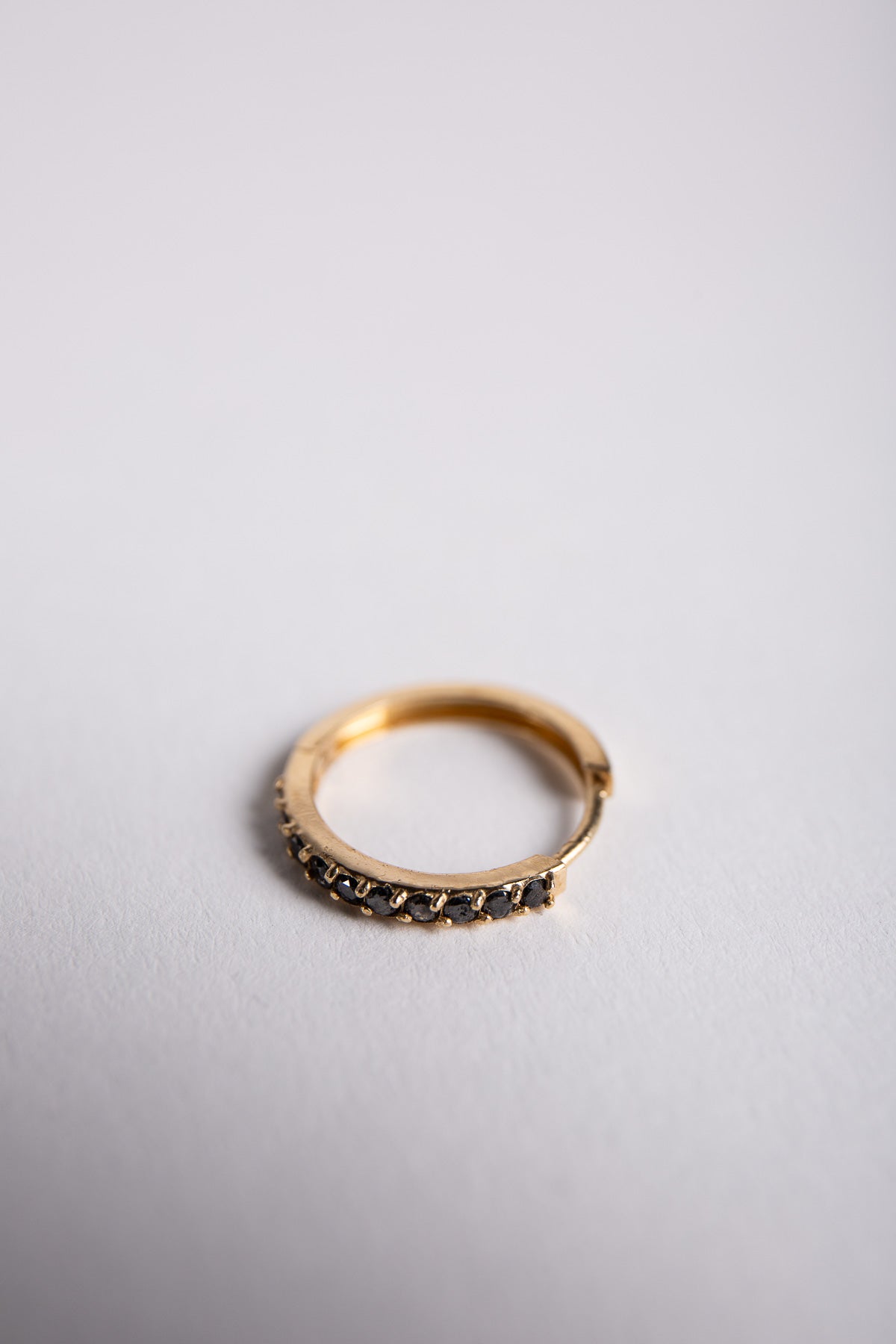 JOANNE FISKE | BLACK DIAMOND HOOP EARRINGS
