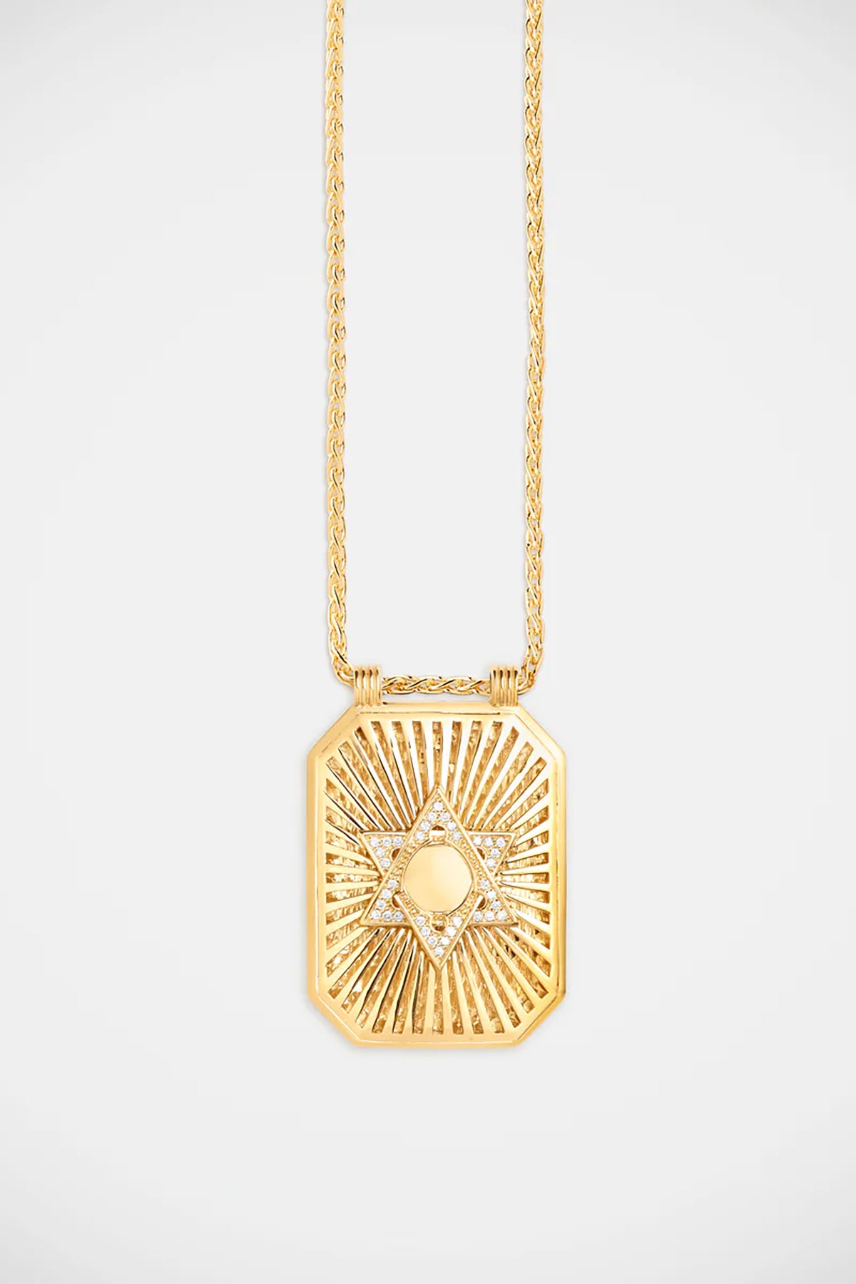 MARIE LICHTENBERG | 18K GOLD STAR SCAPULAR NECKLACE