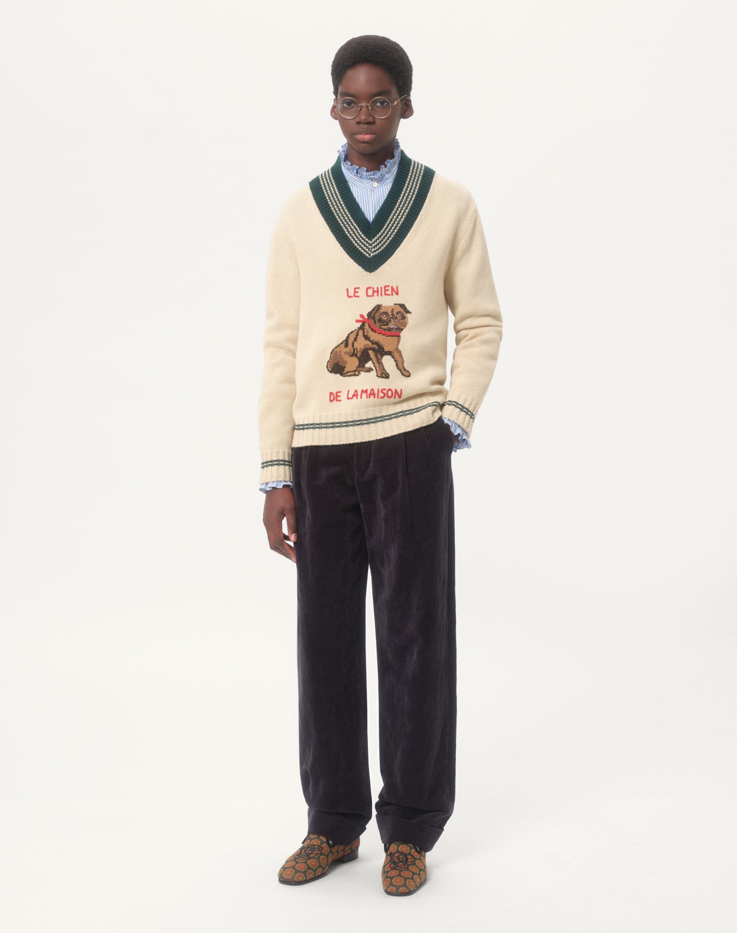 VALENTINO | WASHED VELVET PANT