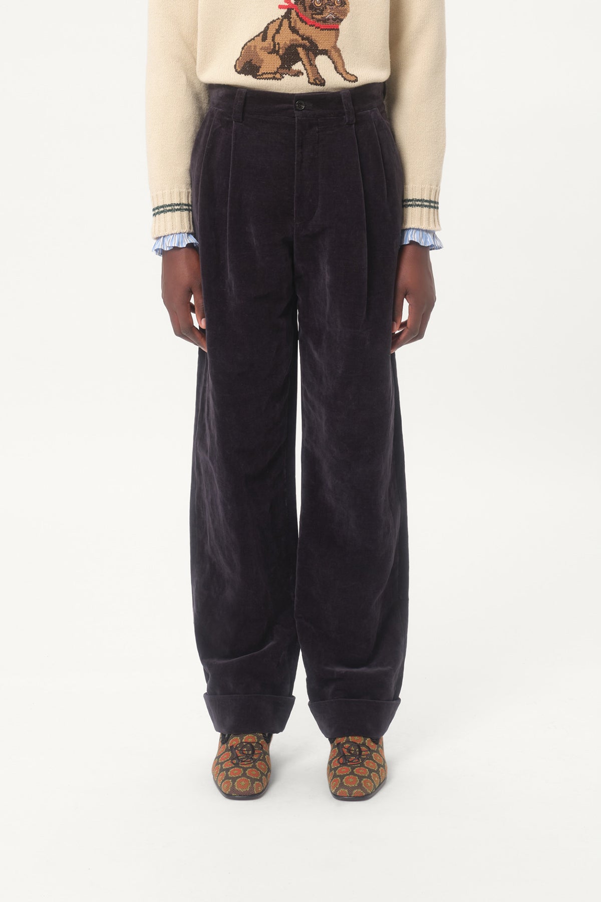 VALENTINO | WASHED VELVET PANT