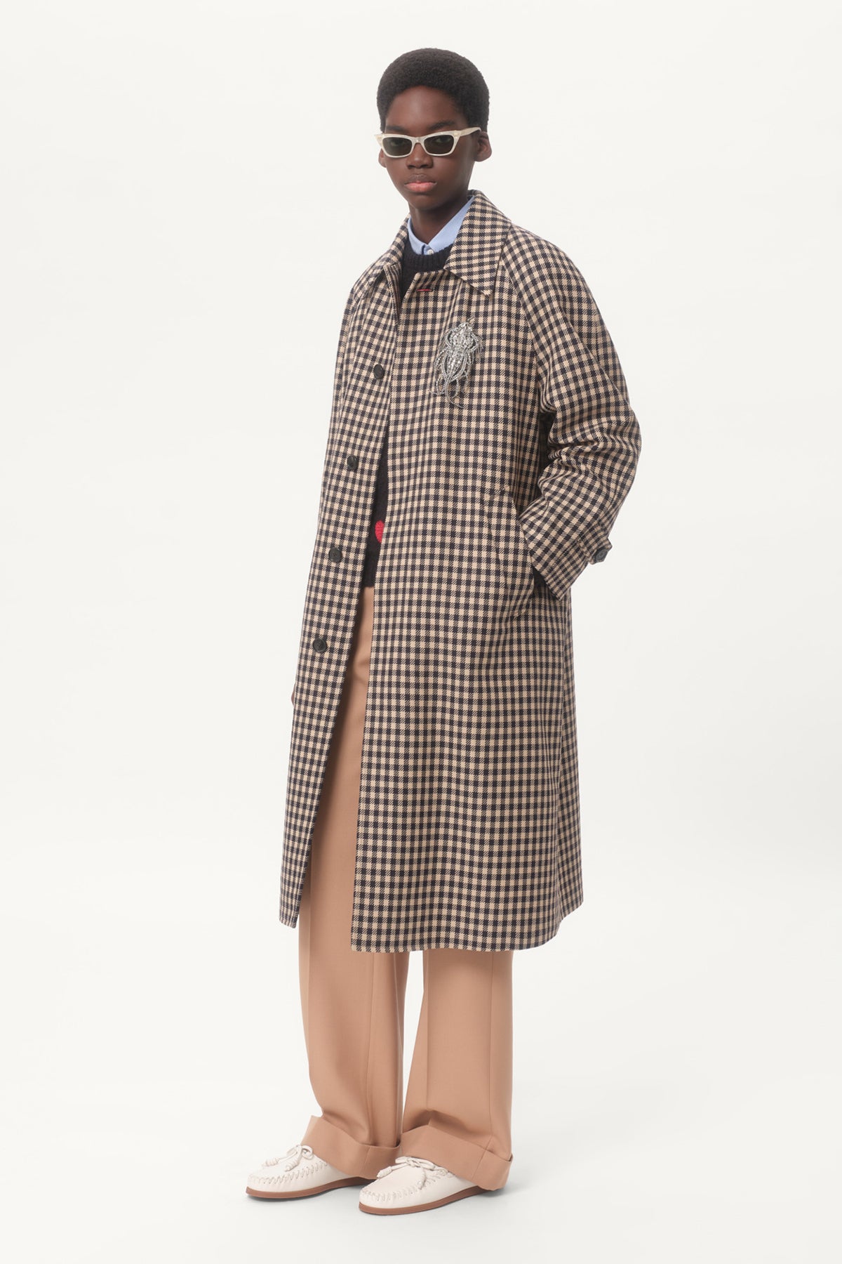 VALENTINO ヴァレンティノ トレンチコート チェック ベルト 48 L VALENTINO | VICHY CHECK COAT
