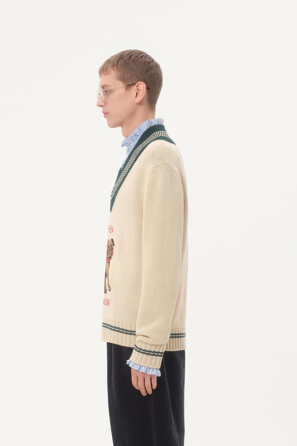 VALENTINO | LE CHIEN V-NECK SWEATER