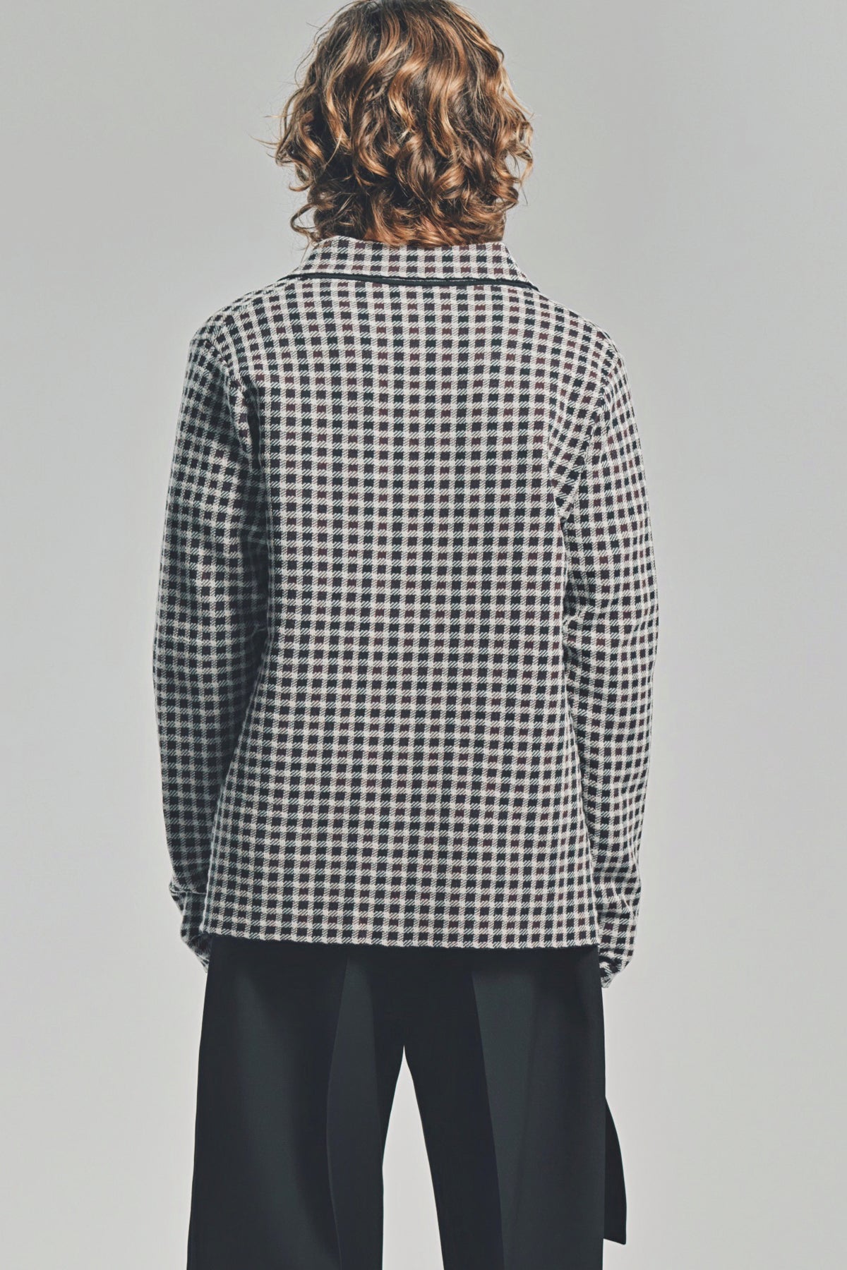 JIL SANDER | WOOL PLAID ZIP-UP SHIRT