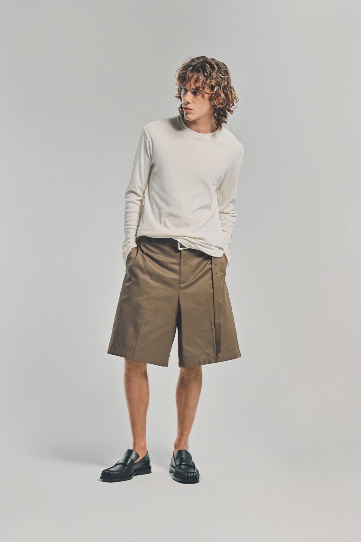 JIL SANDER | COTTON BELTED SHORTS