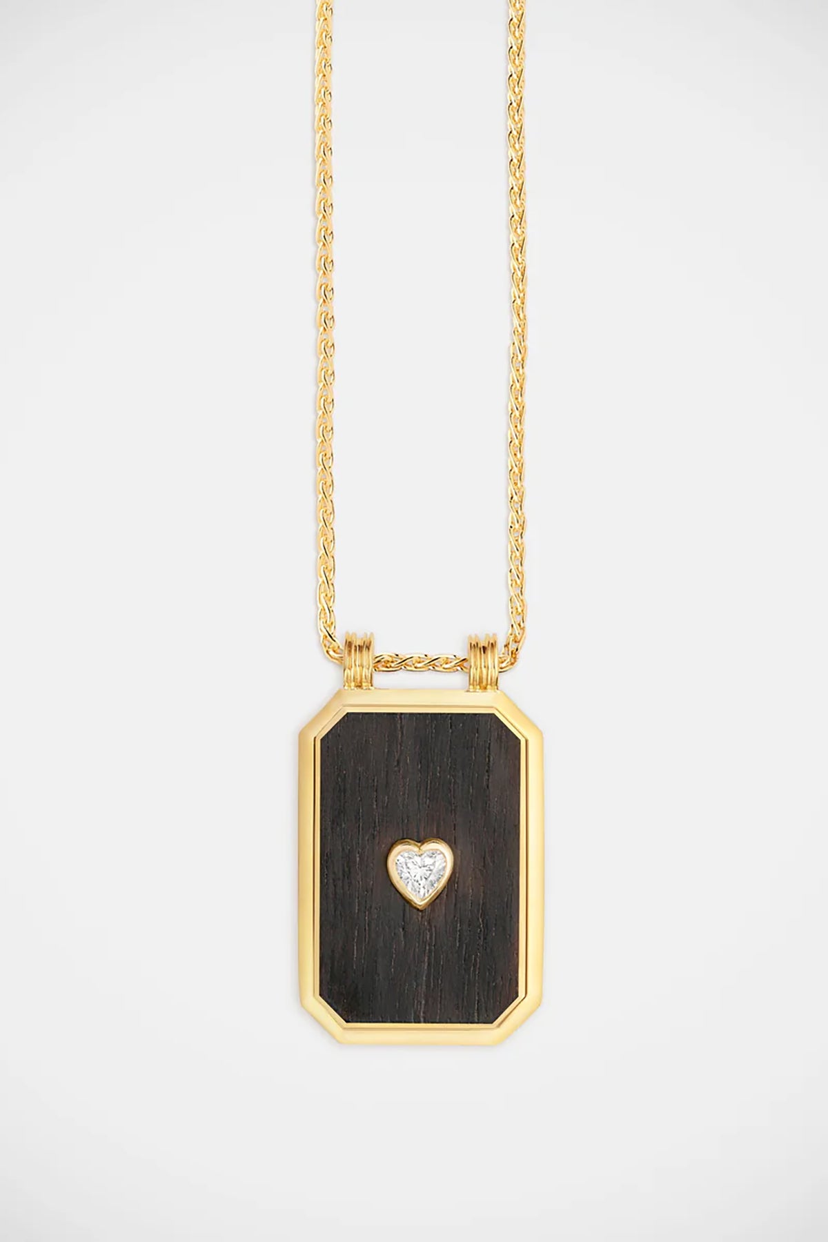 MARIE LICHTENBERG | 18K GOLD HEART EBONY SCAPULAR