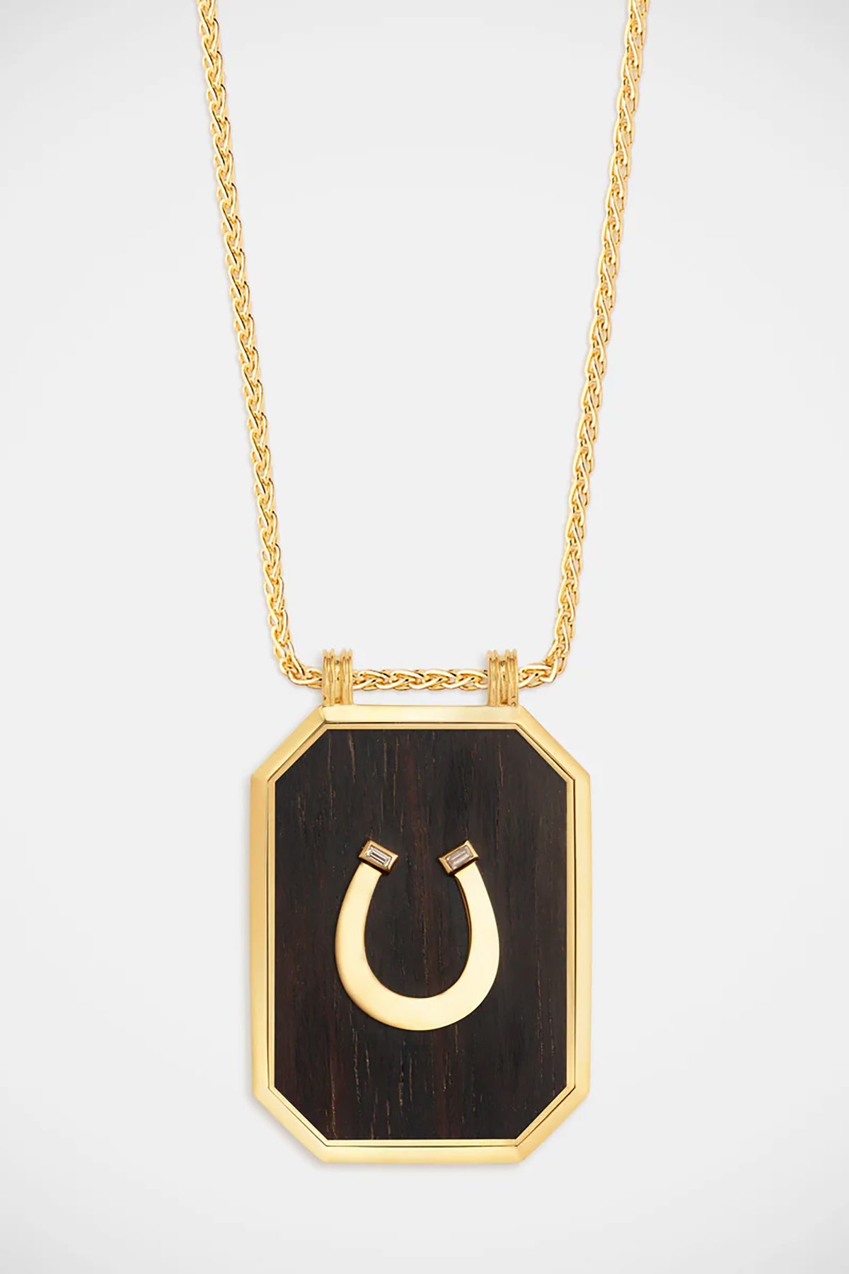 MARIE LICHTENBERG | 18K GOLD EBONY HORSESHOE SCAPULAR