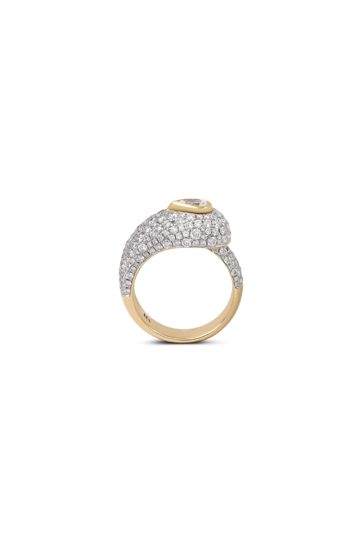 RAINBOW K | 18K GOLD PRESTIGE PAVE DIAMOND RING - MAXFIELD LA
