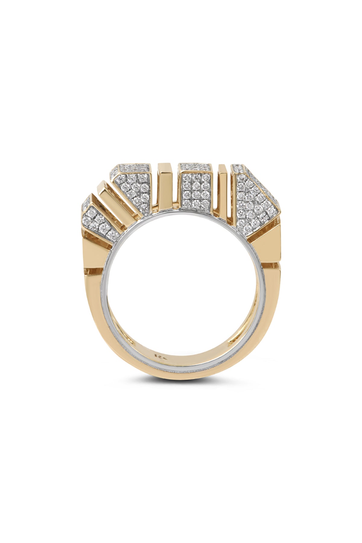 RAINBOW K | BOLD FULL PAVE DIAMOND RING - MAXFIELD LA