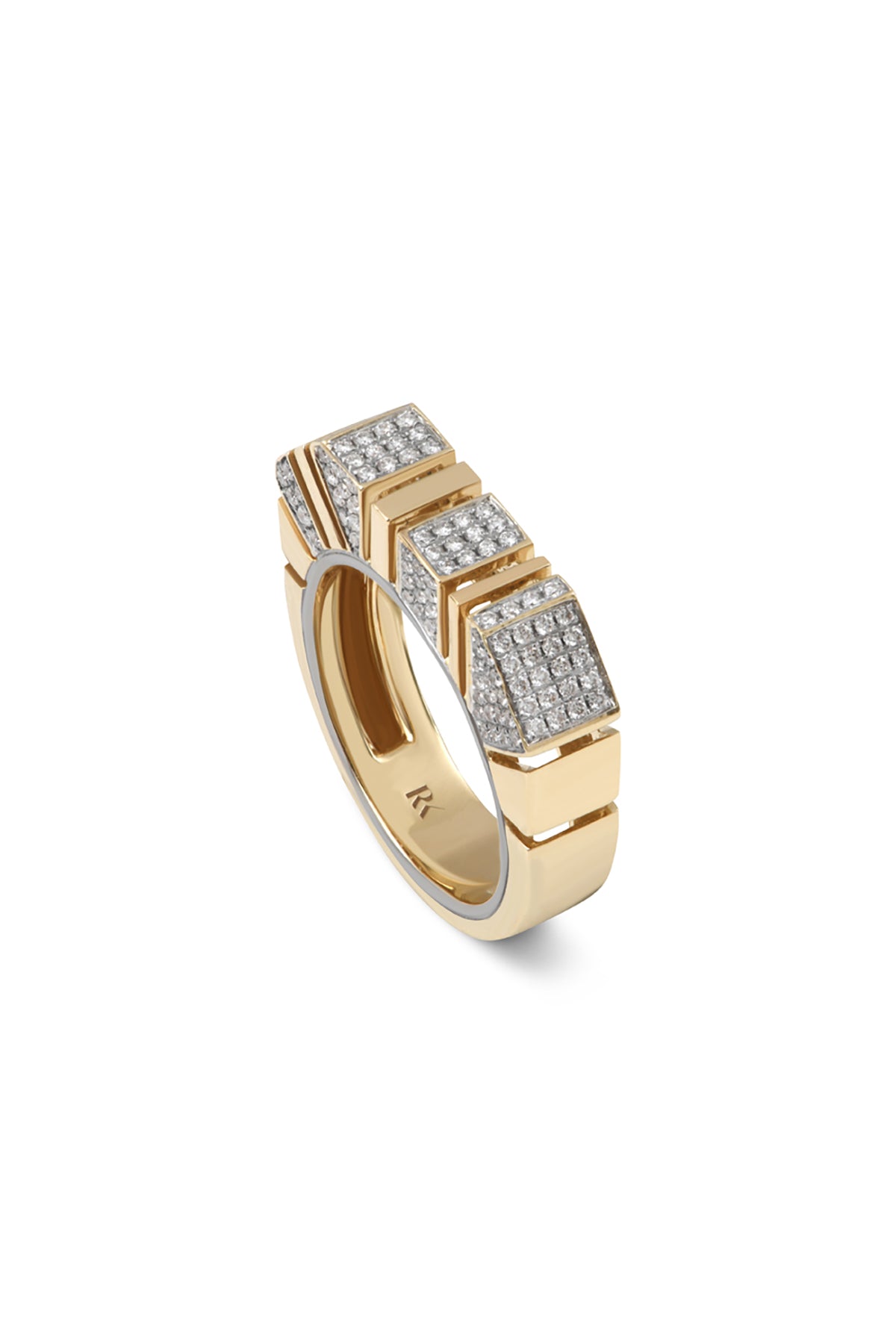 RAINBOW K | BOLD FULL PAVE DIAMOND RING - MAXFIELD LA
