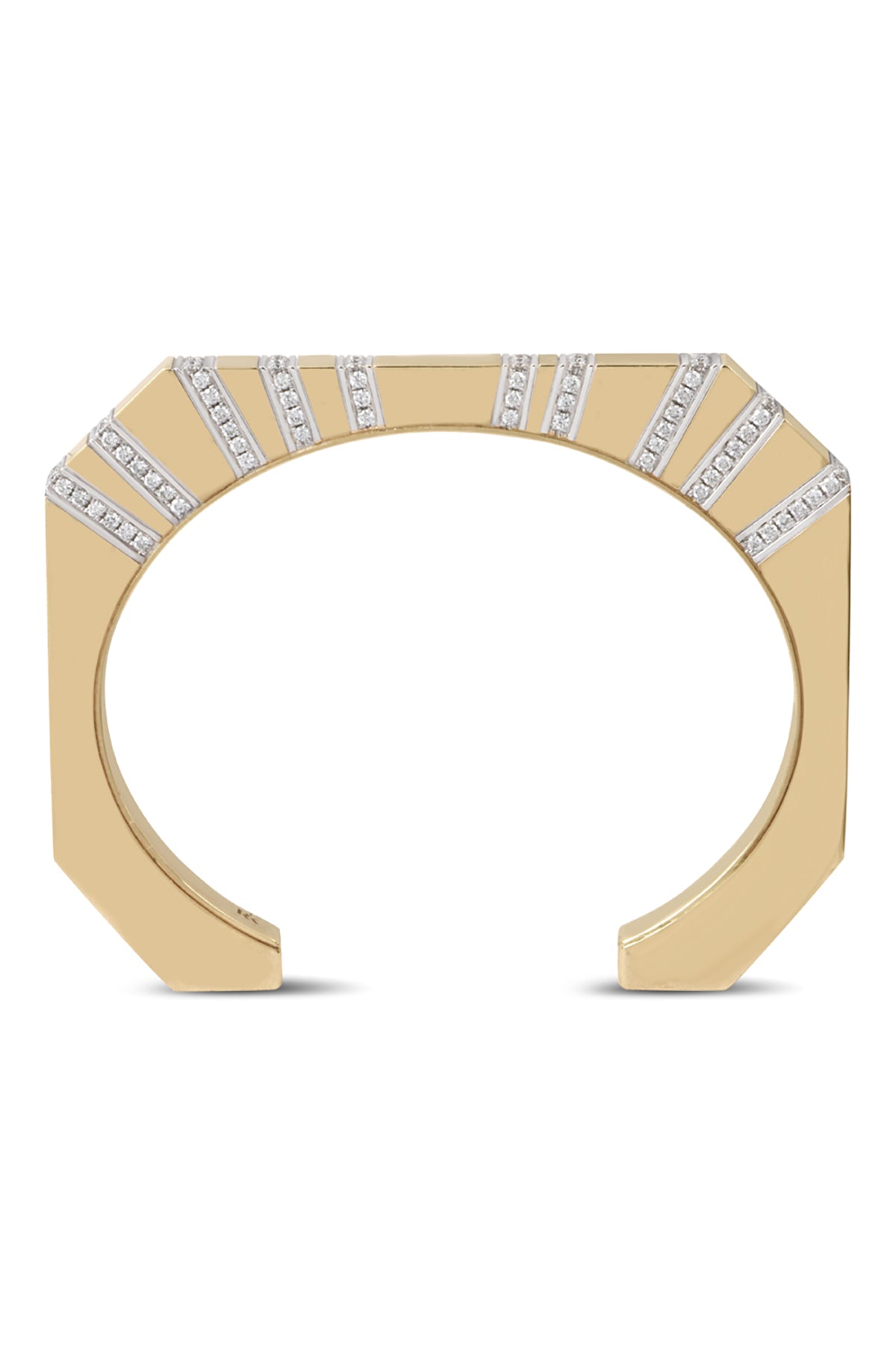 RAINBOW K | BOLD LINE PAVE DIAMOND BANGLE