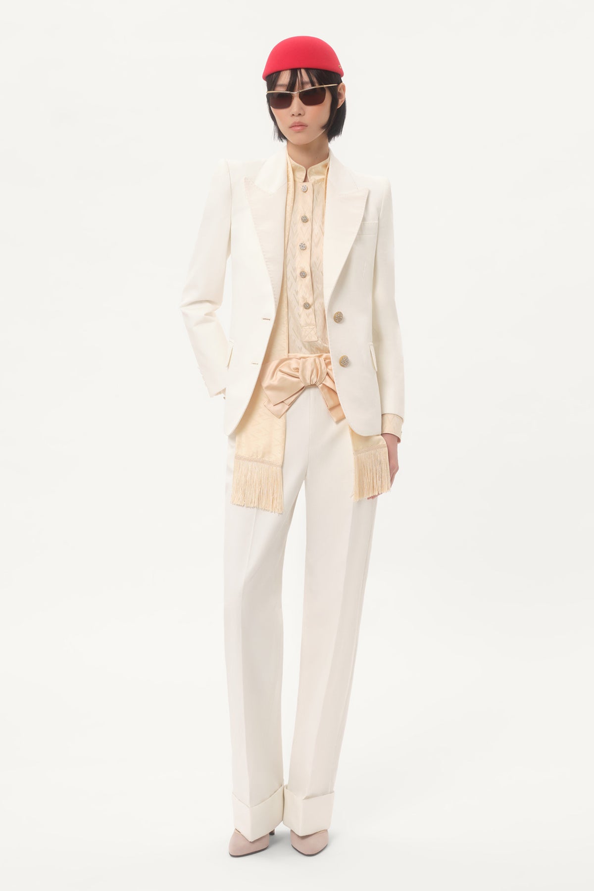 VALENTINO | DIAGONAL COTTON BLAZER