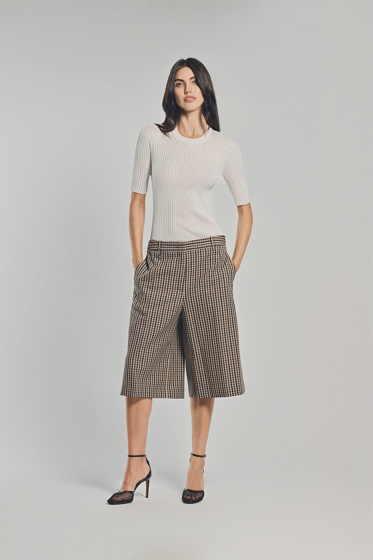 ショートパンツ [JIL SANDER] Wool plaid pattern short pants JIL SANDER | WOOL PRINTED SHORTS