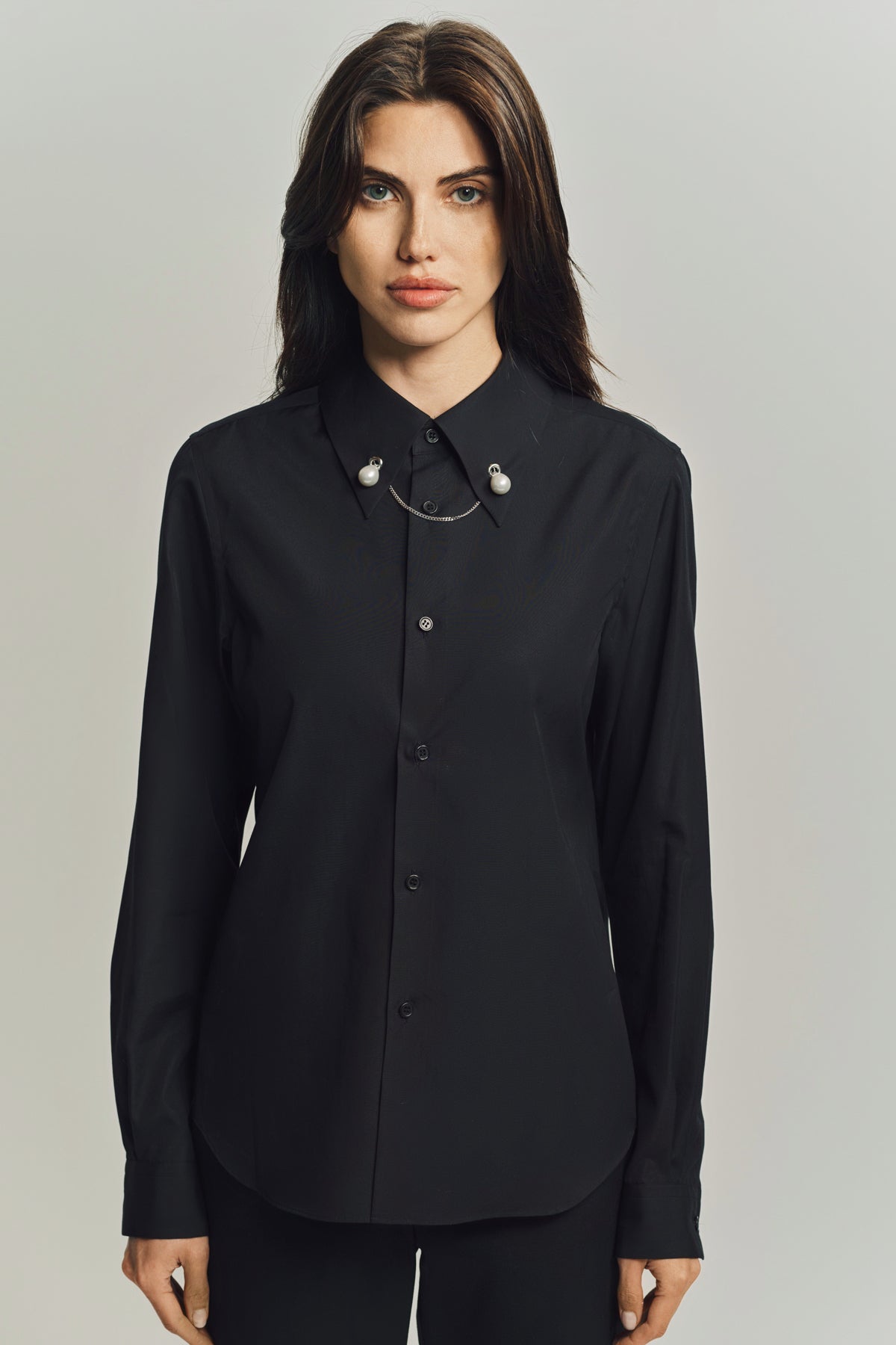 NOIR KEI NINOMIYA | COTTON BROAD LONG SLEEVE SHRT