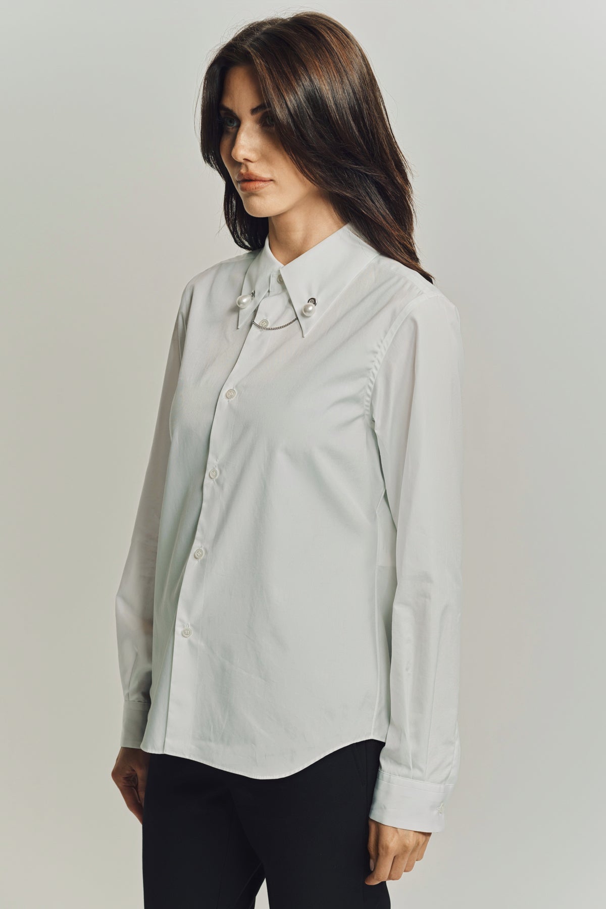 NOIR KEI NINOMIYA | COTTON BROAD LONG SLEEVE SHRT