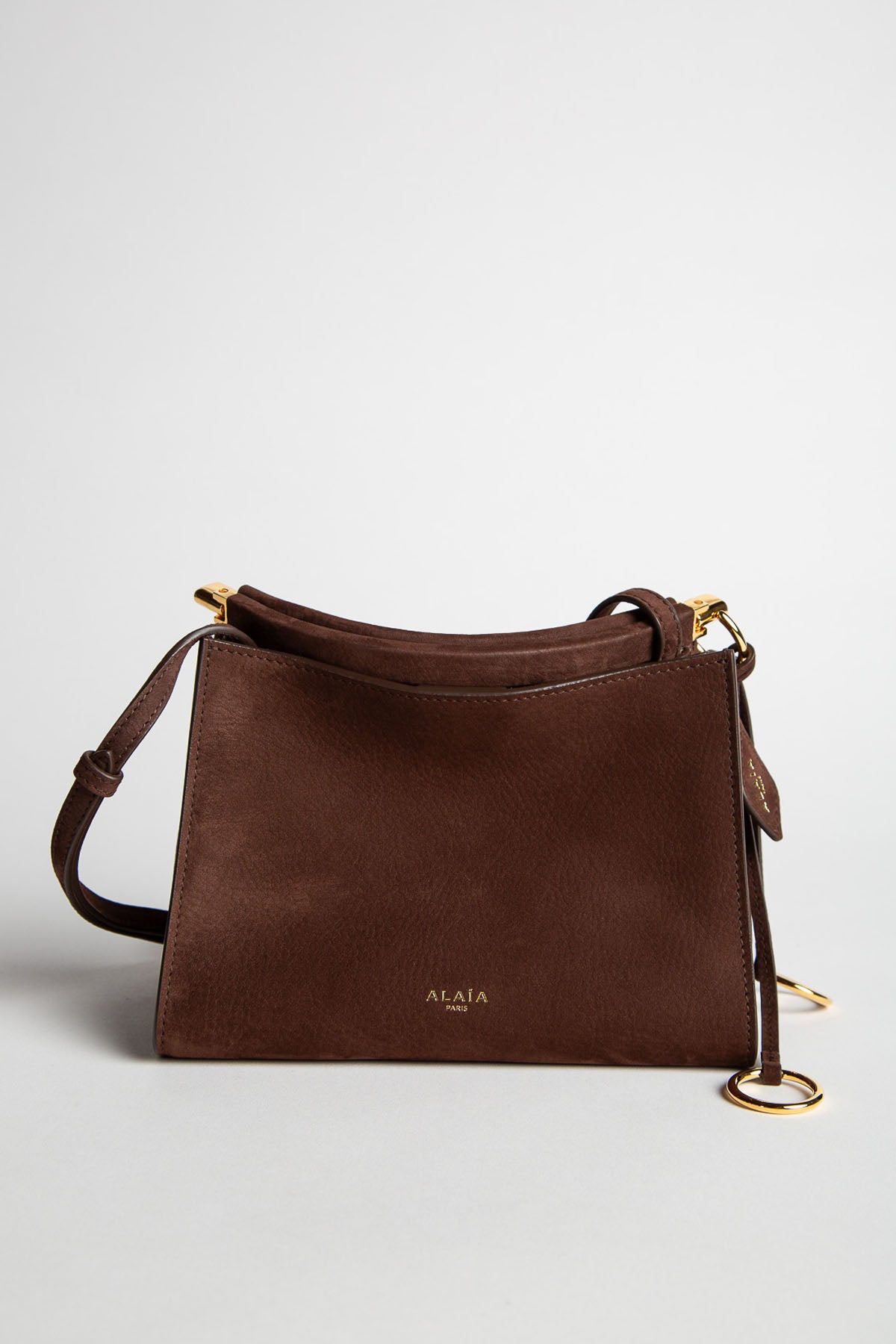 ALAÏA | LE CLICK SMALL SQUARE BAG IN NUBUCK