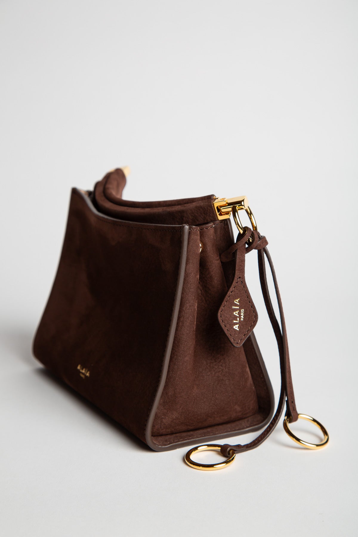 ALAÏA | LE CLICK SMALL SQUARE BAG IN NUBUCK