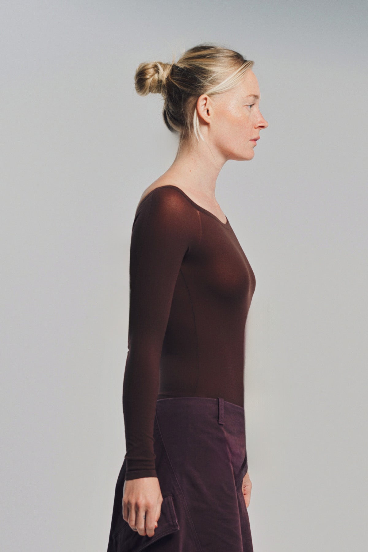 ALAÏA | SECOND-SKIN KNIT OFF-SHOULDER BODYSUIT