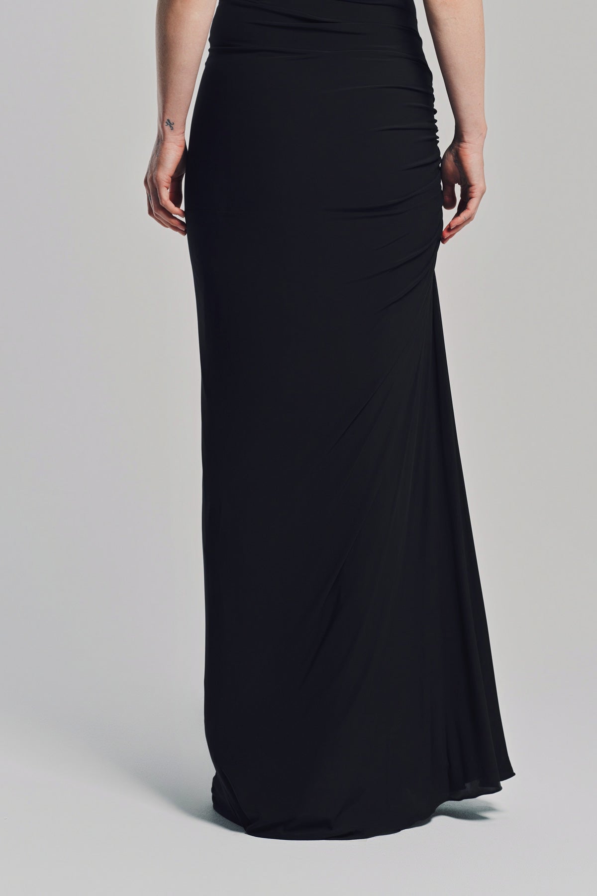 ALAÏA | SOFT JERSEY DRAPED SKIRT