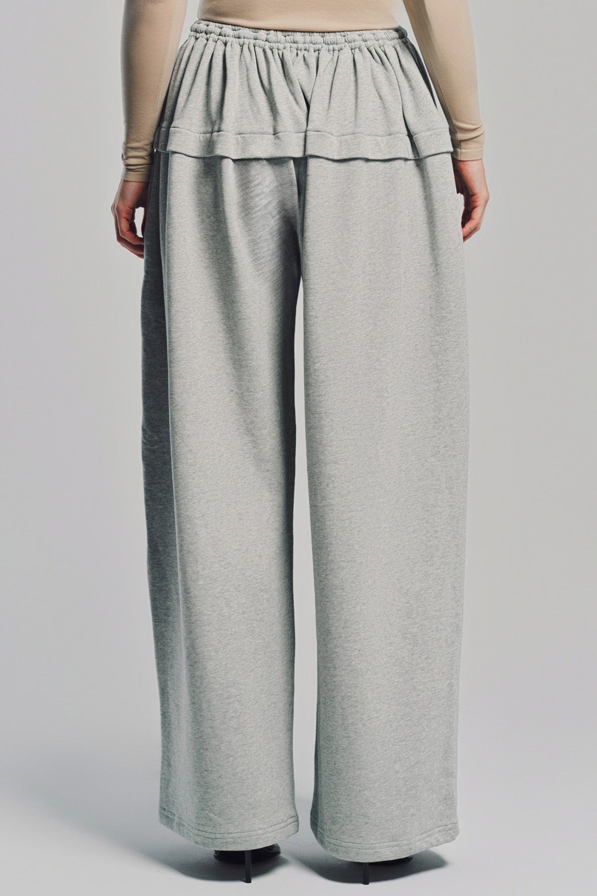 AYA213 ALAÏA | PEPLUM PANT IN COTTON JERSEY
