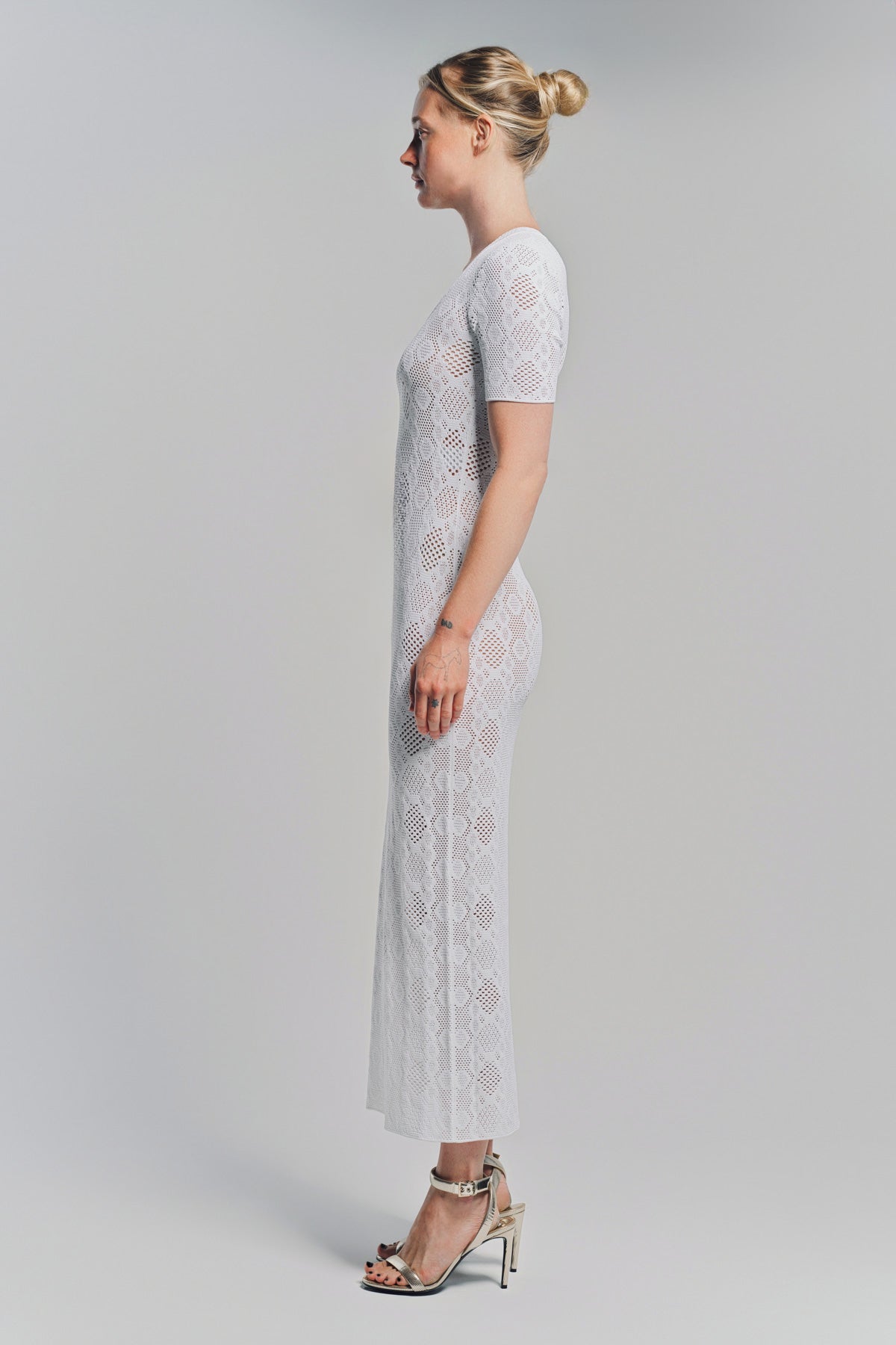 ALAÏA | PYTHON LACE KNIT DRESS