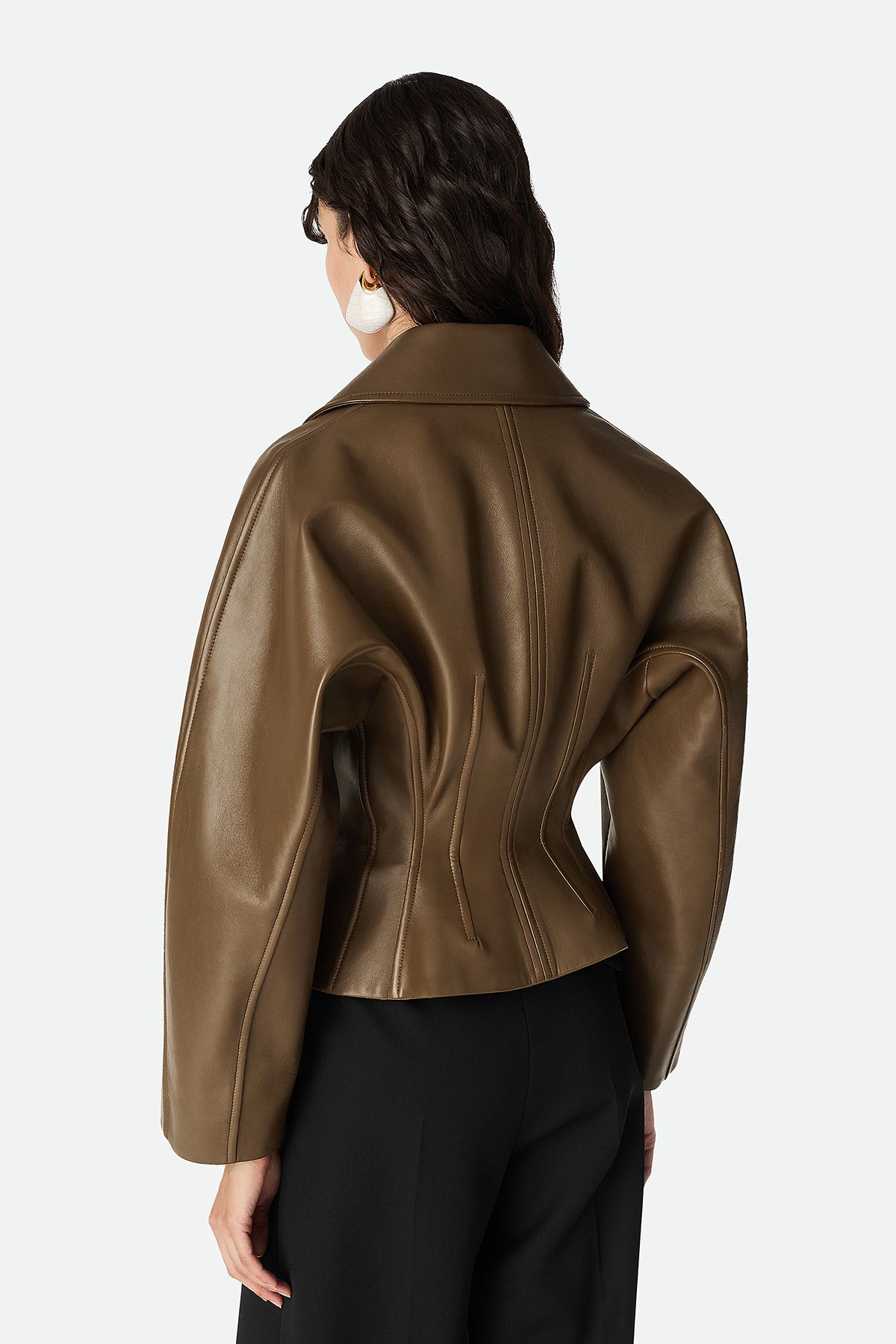 BOTTGA VENETA 革ジャン BOTTEGA VENETA Textured-Leather Blouson Jacket for Men | MR